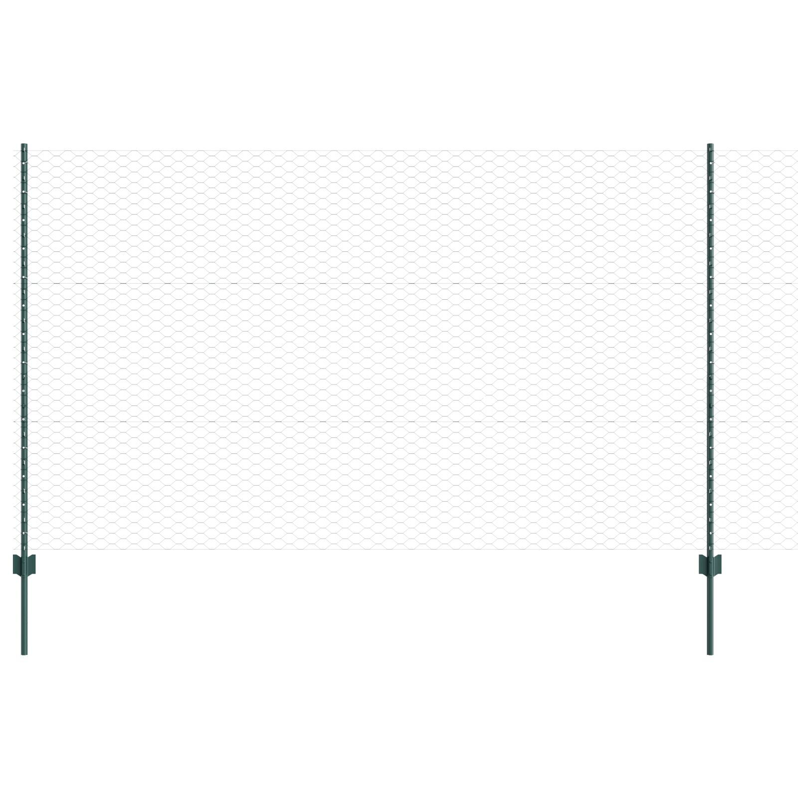 vidaXL Îngrădire cu stâlpi Verde 1.4 x 50 m Oțel vidaXL Îngrădire cu stâlpi Verde 1.4 x 50 m Oțel