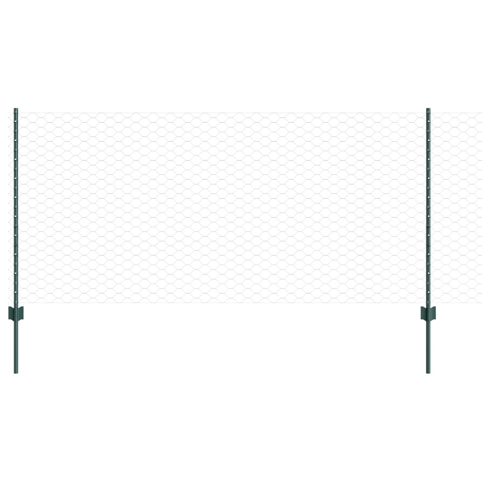 vidaXL Îngrădire cu stâlpi Verde 1 x 100 m Oțel vidaXL Îngrădire cu stâlpi Verde 1 x 100 m Oțel