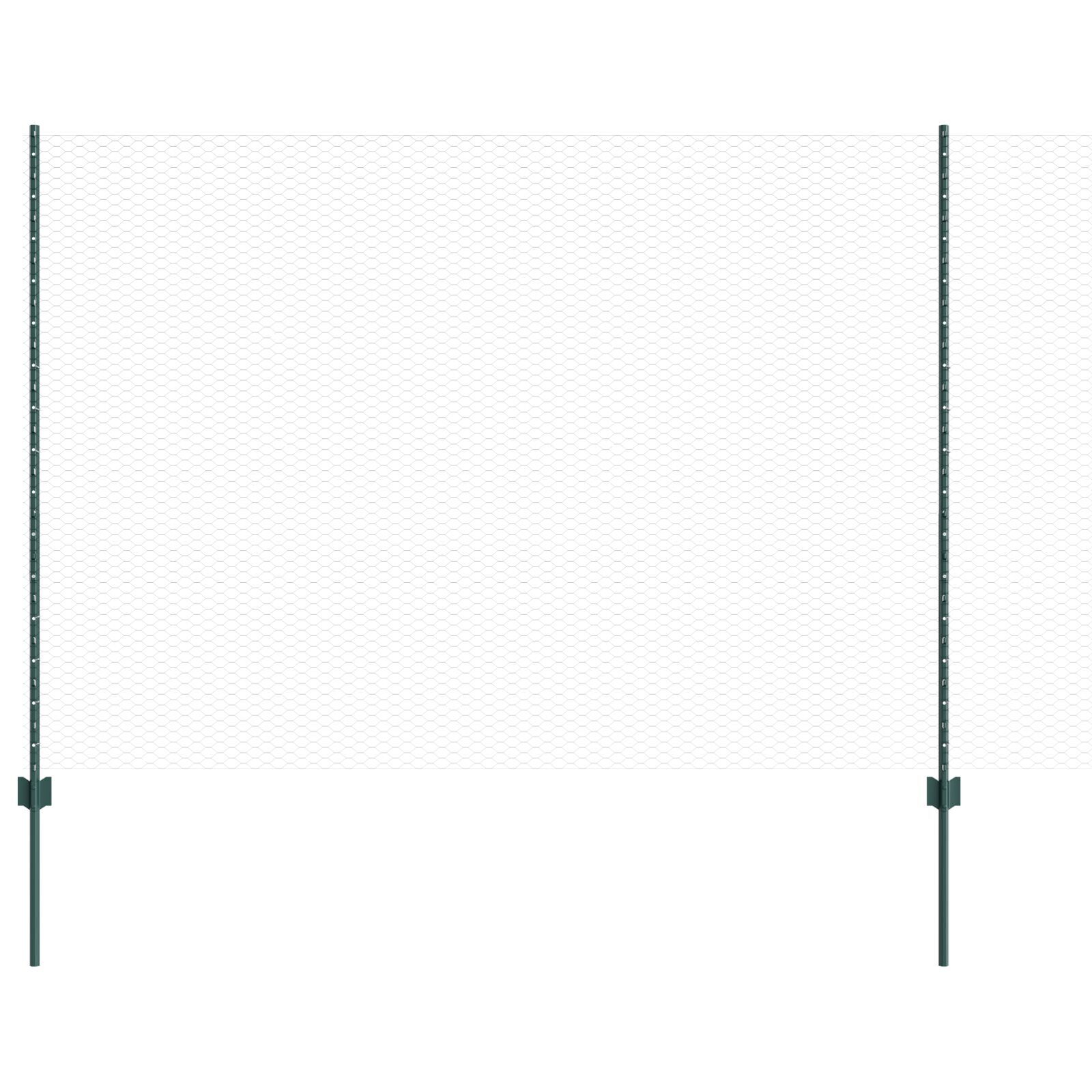 vidaXL Îngrădire cu stâlpi Verde 1.6 x 100 m Oțel vidaXL Îngrădire cu stâlpi Verde 1.6 x 100 m Oțel