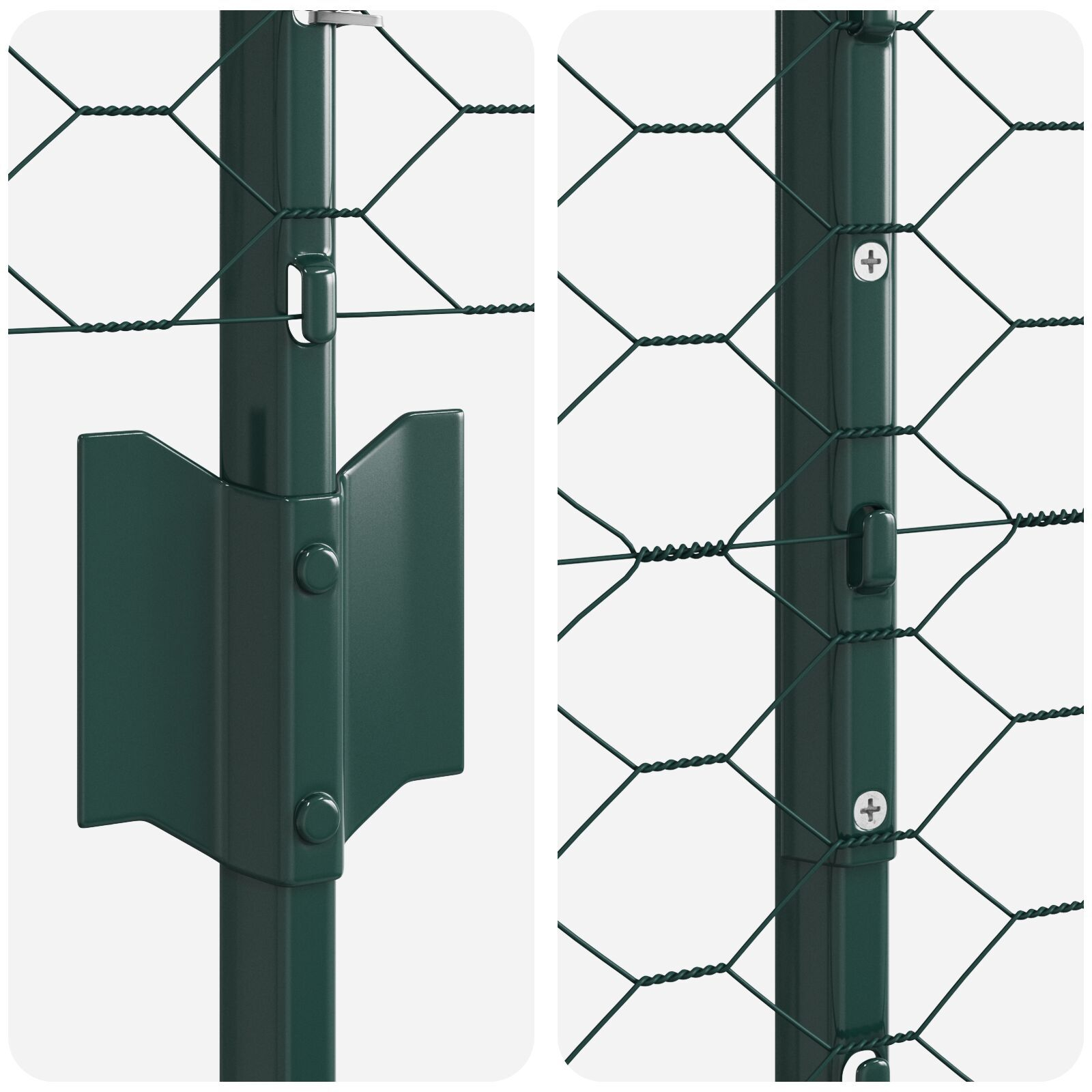 vidaXL Îngrădire cu stâlpi Verde 1.6 x 100 m Oțel vidaXL Îngrădire cu stâlpi Verde 1.6 x 100 m Oțel