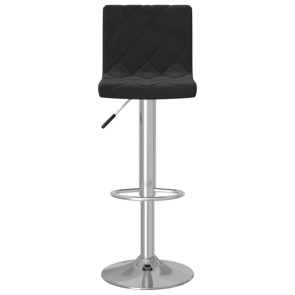 vidaXL Scaune de bar, 2 buc., negru, catifea