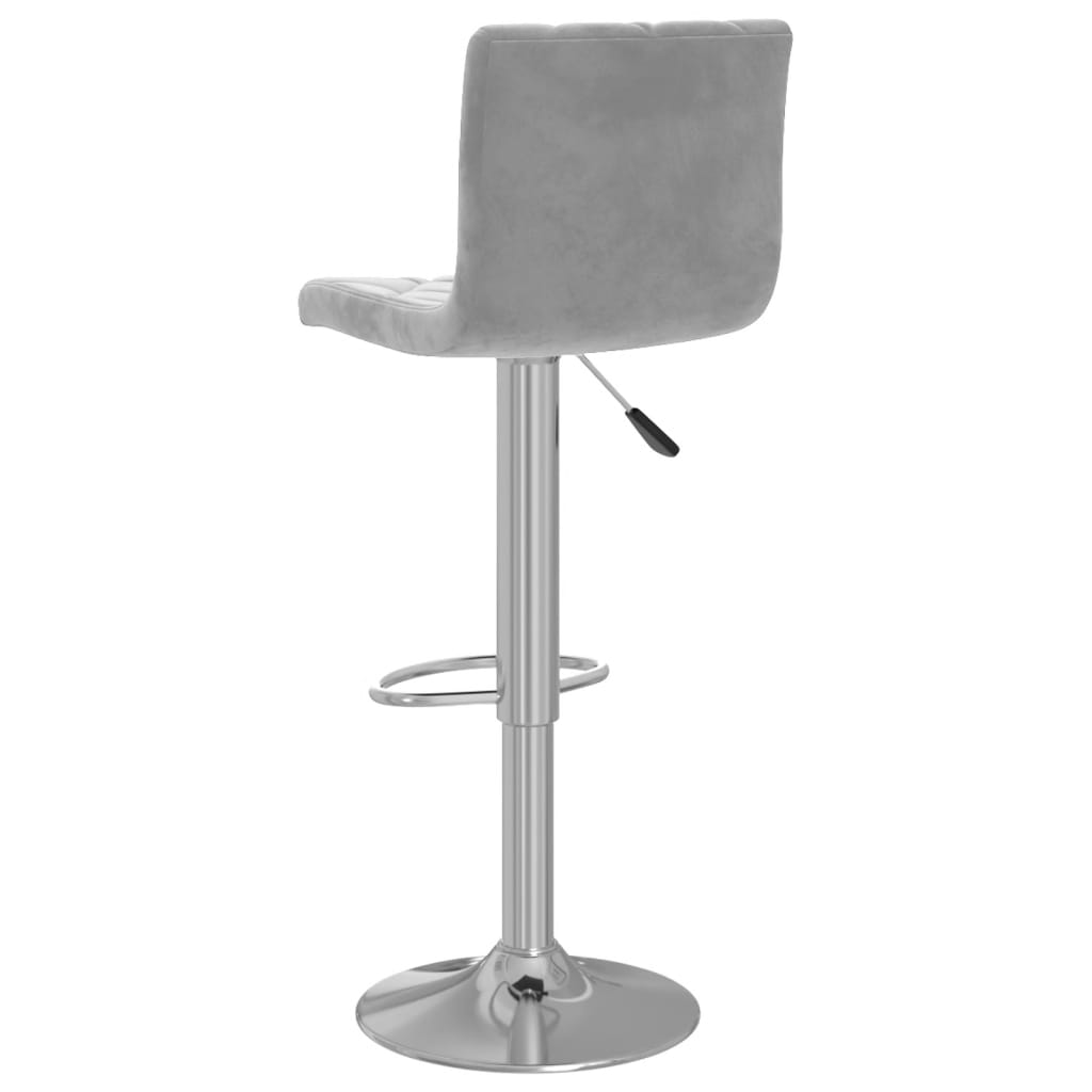 vidaXL Scaune de bar, 2 buc., gri deschis, catifea vidaXL Scaune de bar, 2 buc., gri deschis, catifea