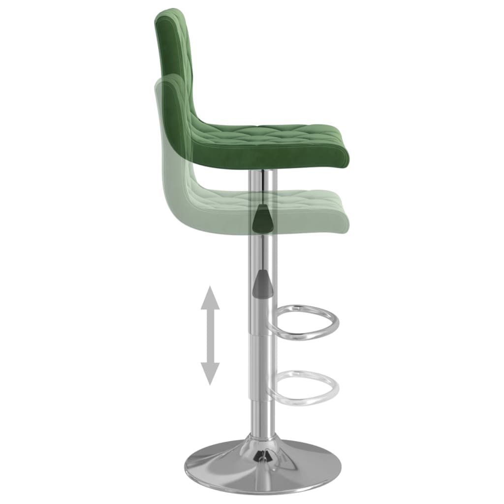 vidaXL Scaune de bar, 2 buc., verde închis, catifea vidaXL Scaune de bar, 2 buc., verde închis, catifea