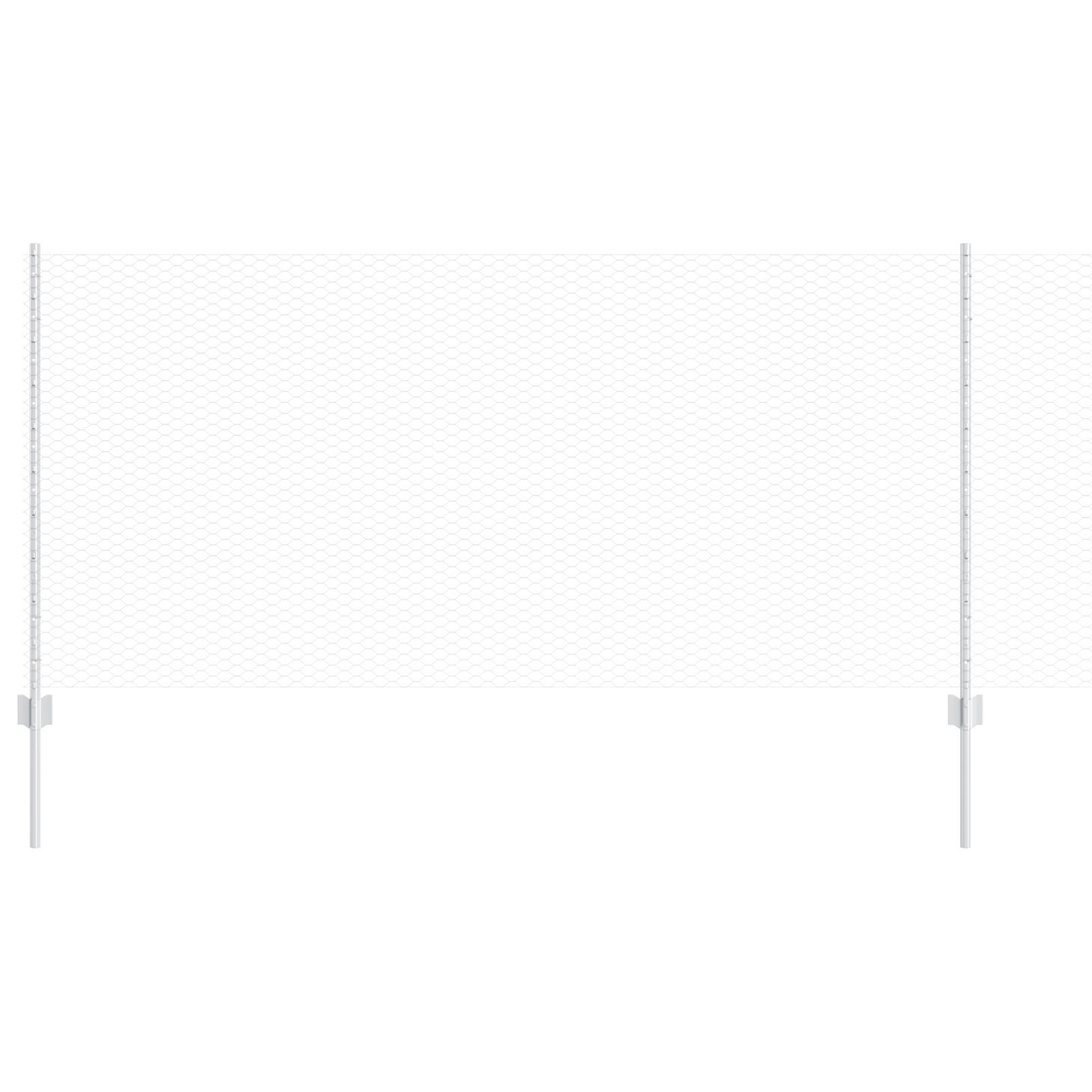 vidaXL Gard cu Stâlp Argintiu 1 x 10 m Oțel