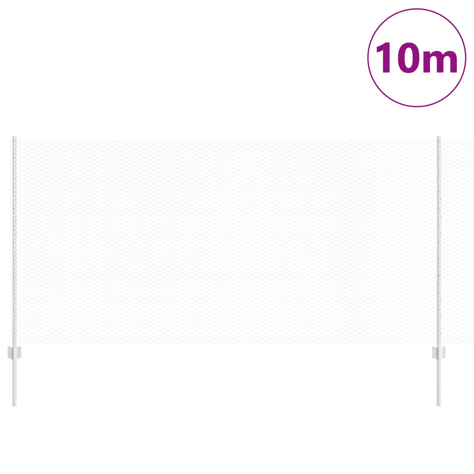 vidaXL Stâlpi de împrejmuire 10 buc U-Channel 120 cm Oțel galvanizat