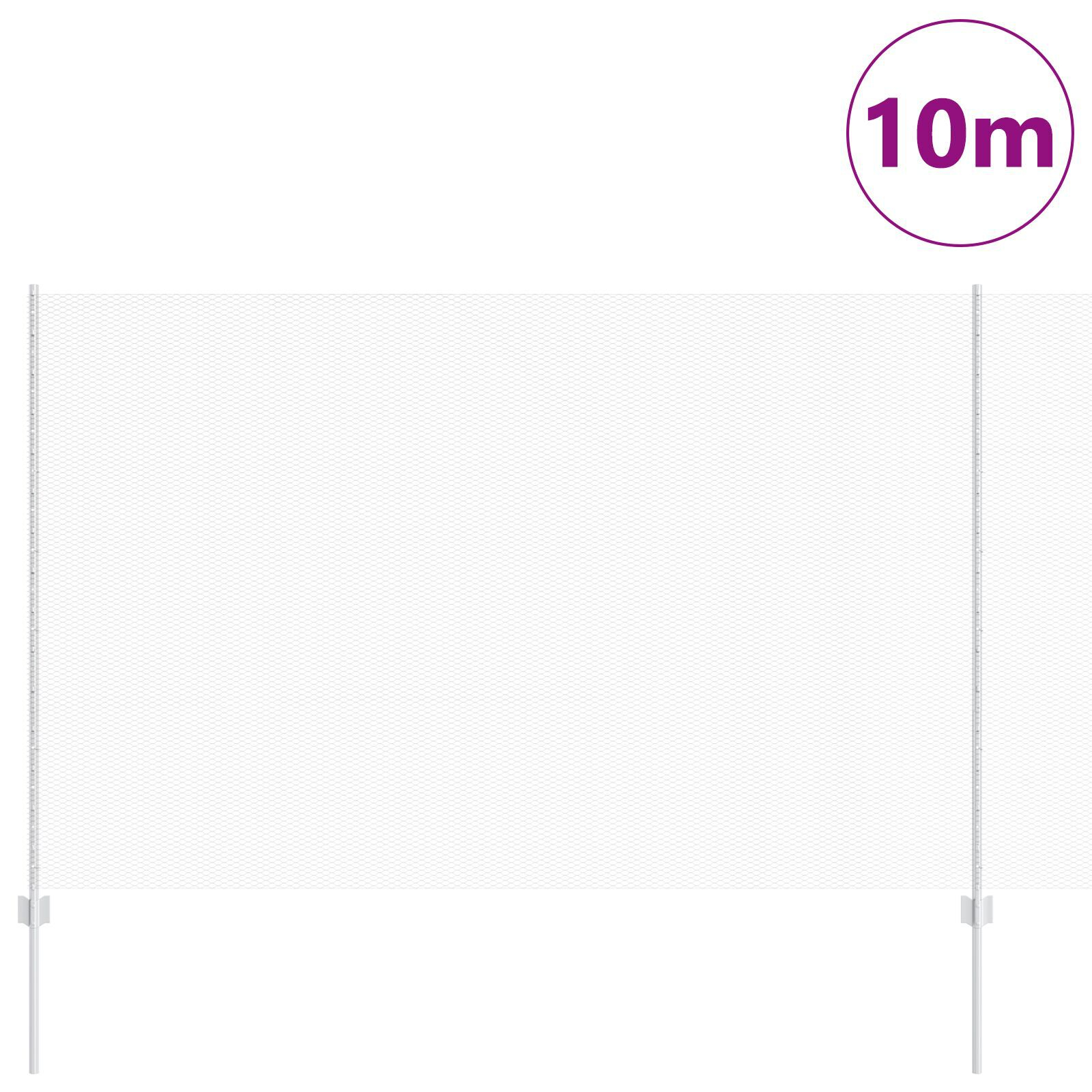 vidaXL Îngrădire cu stâlpi Argintiu 1.5 x 10 m Oțel
