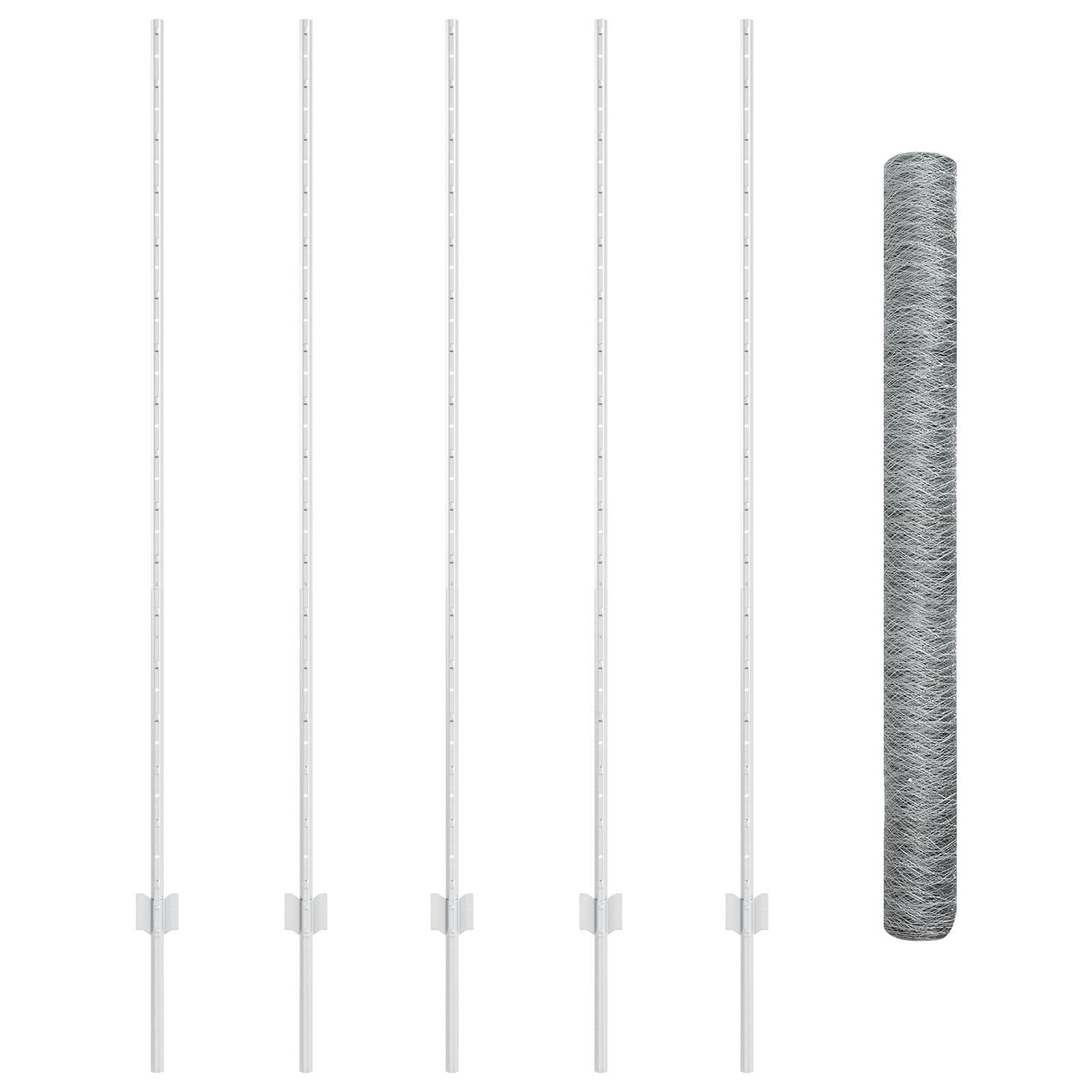 vidaXL Îngrădire cu stâlpi Argintiu 1.5 x 10 m Oțel