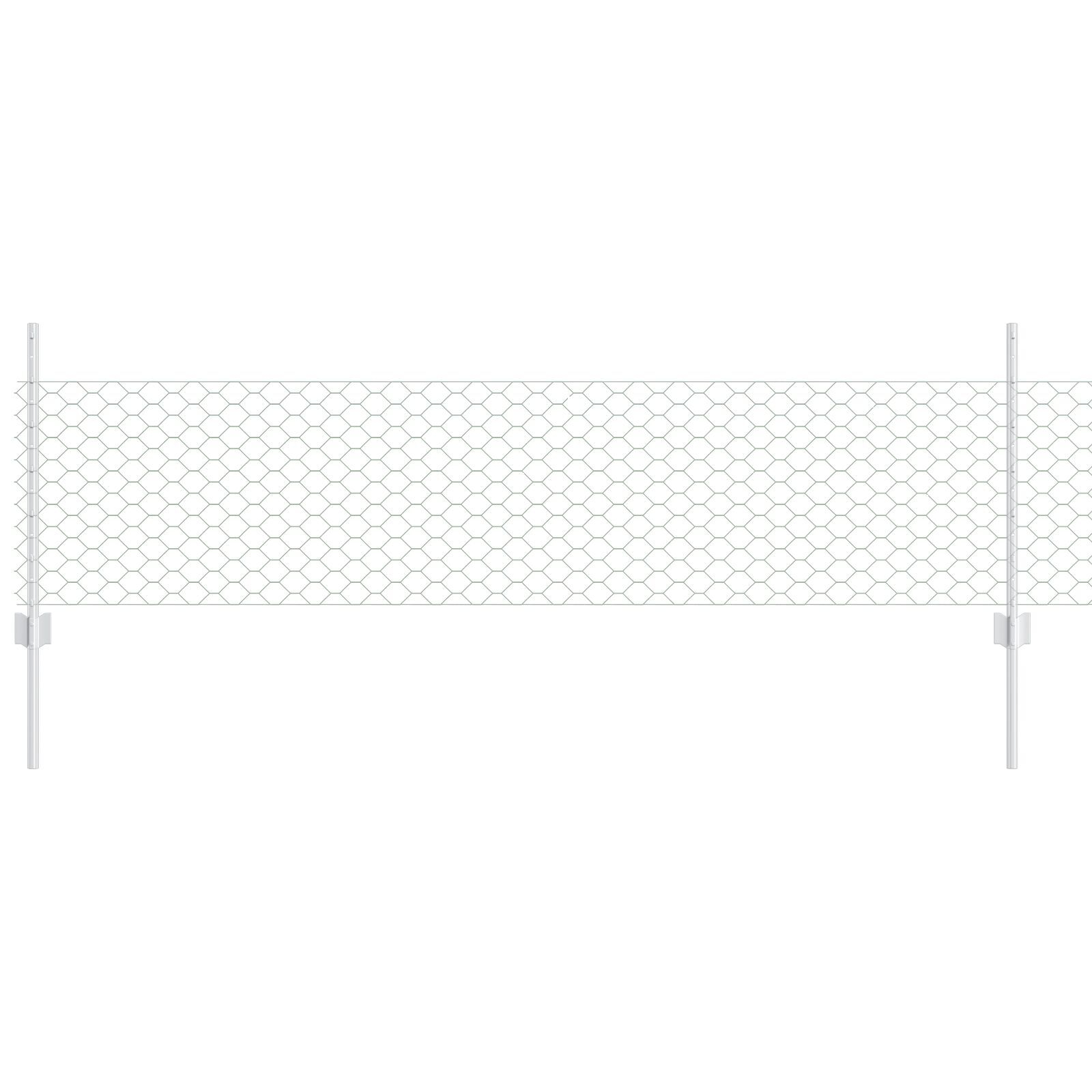 vidaXL Set gard Set de 2 Oțel galvanizat 25 x 0.5 m Durabil