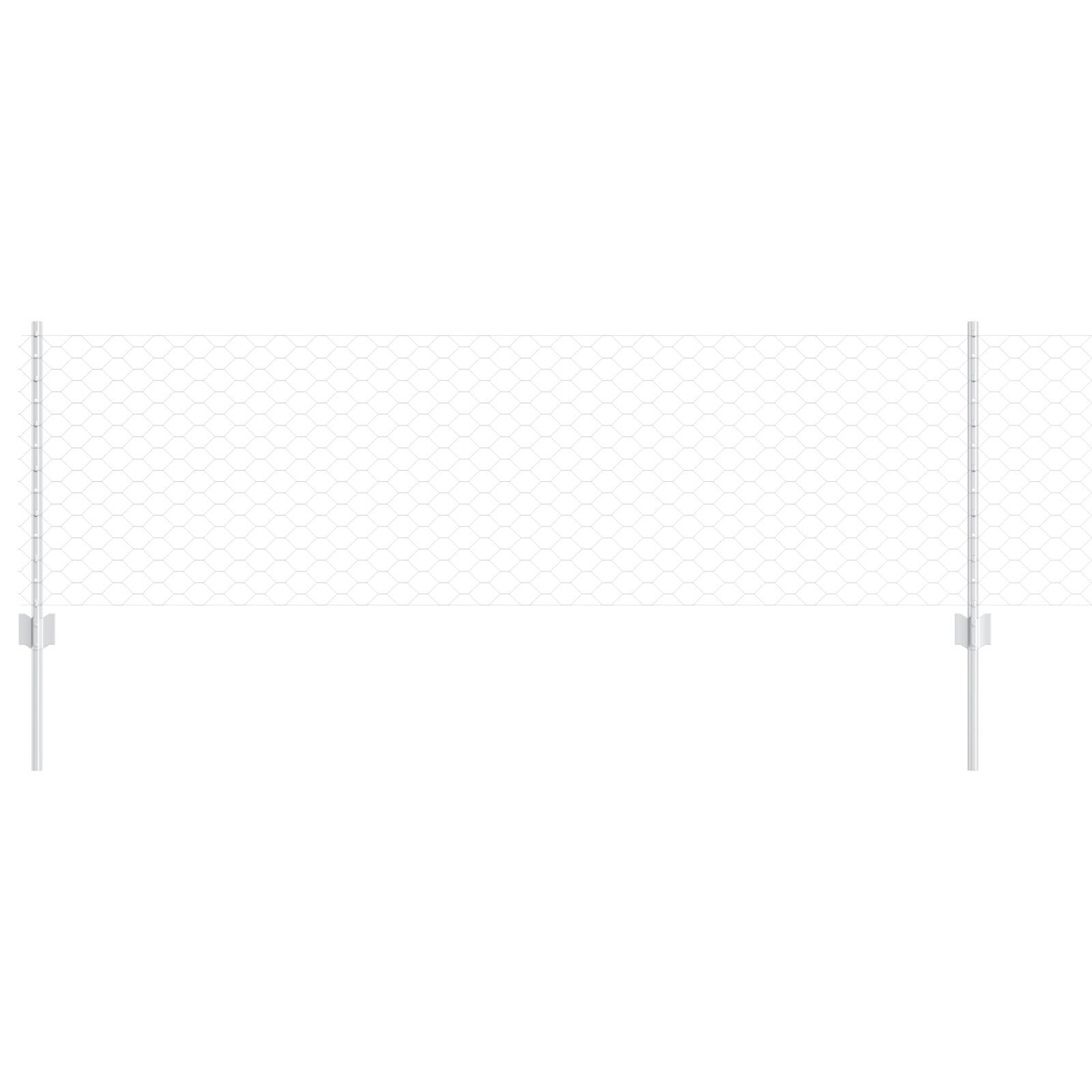 vidaXL Îngrădire cu stâlpi Argintiu 0.6 x 25 m Oțel vidaXL Îngrădire cu stâlpi Argintiu 0.6 x 25 m Oțel