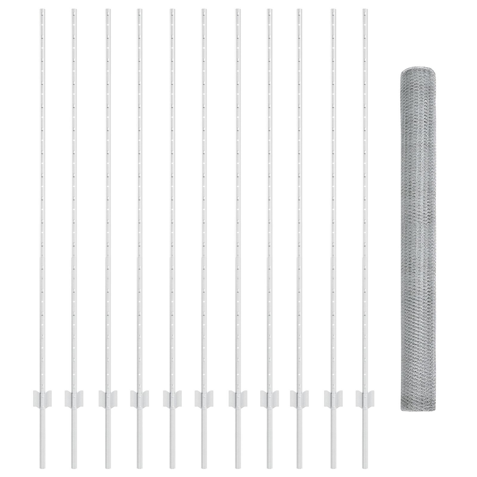 vidaXL Set Gard Set de 2 Oțel galvanizat Gard de 25 x 1.5 m Durabil