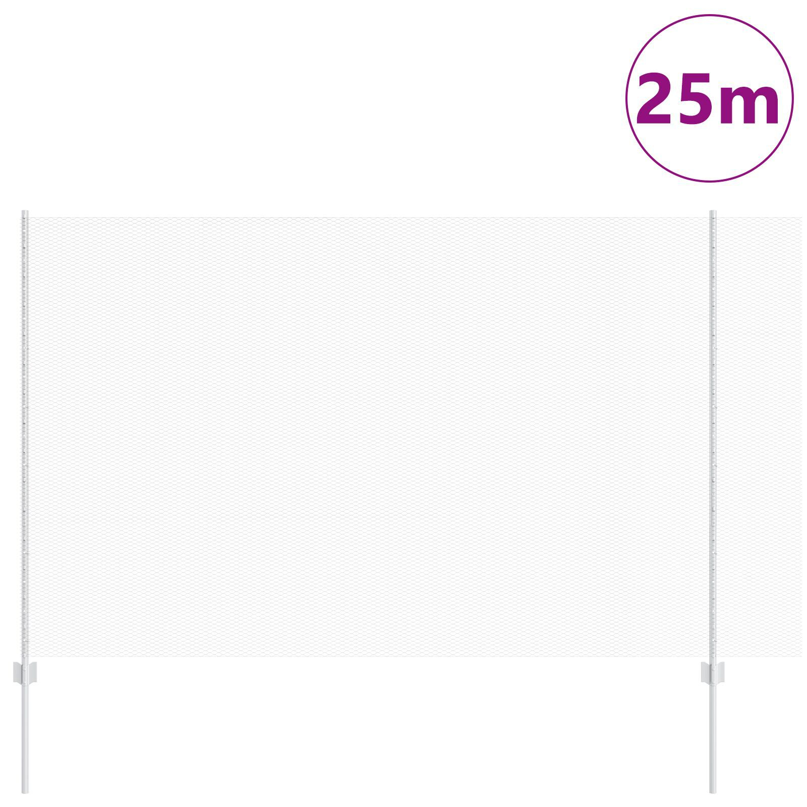 vidaXL Set Gard Set de 2 Oțel galvanizat Gard de 25 x 1.5 m Durabil