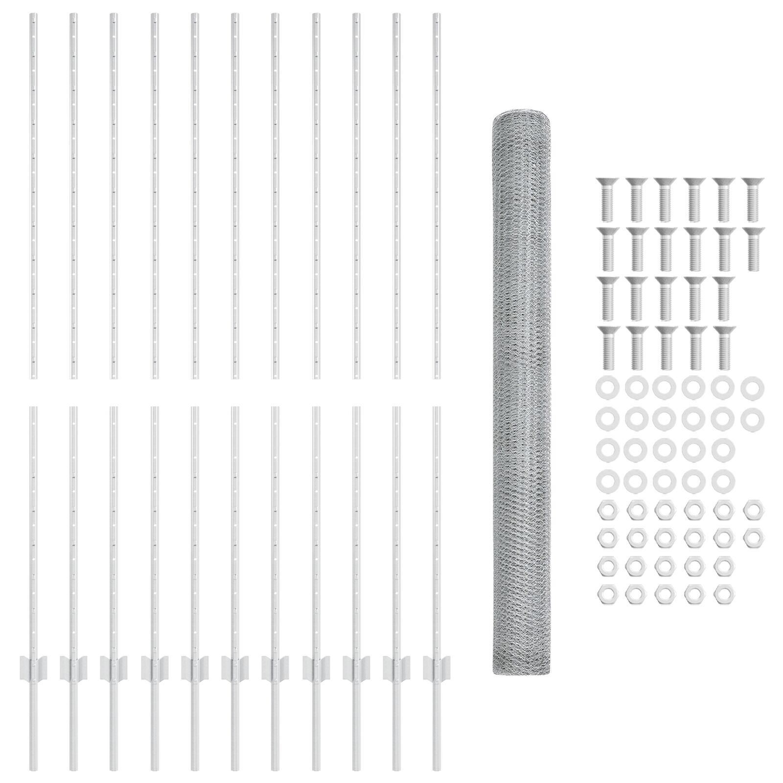 vidaXL Set Gard Set de 2 Oțel galvanizat Gard de 25 x 1.5 m Durabil