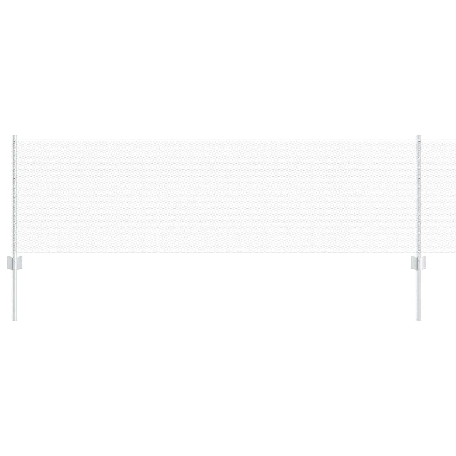 vidaXL Stâlpi de împrejmuire 11 pcs U-Channel 60 cm Oțel Galvanizat