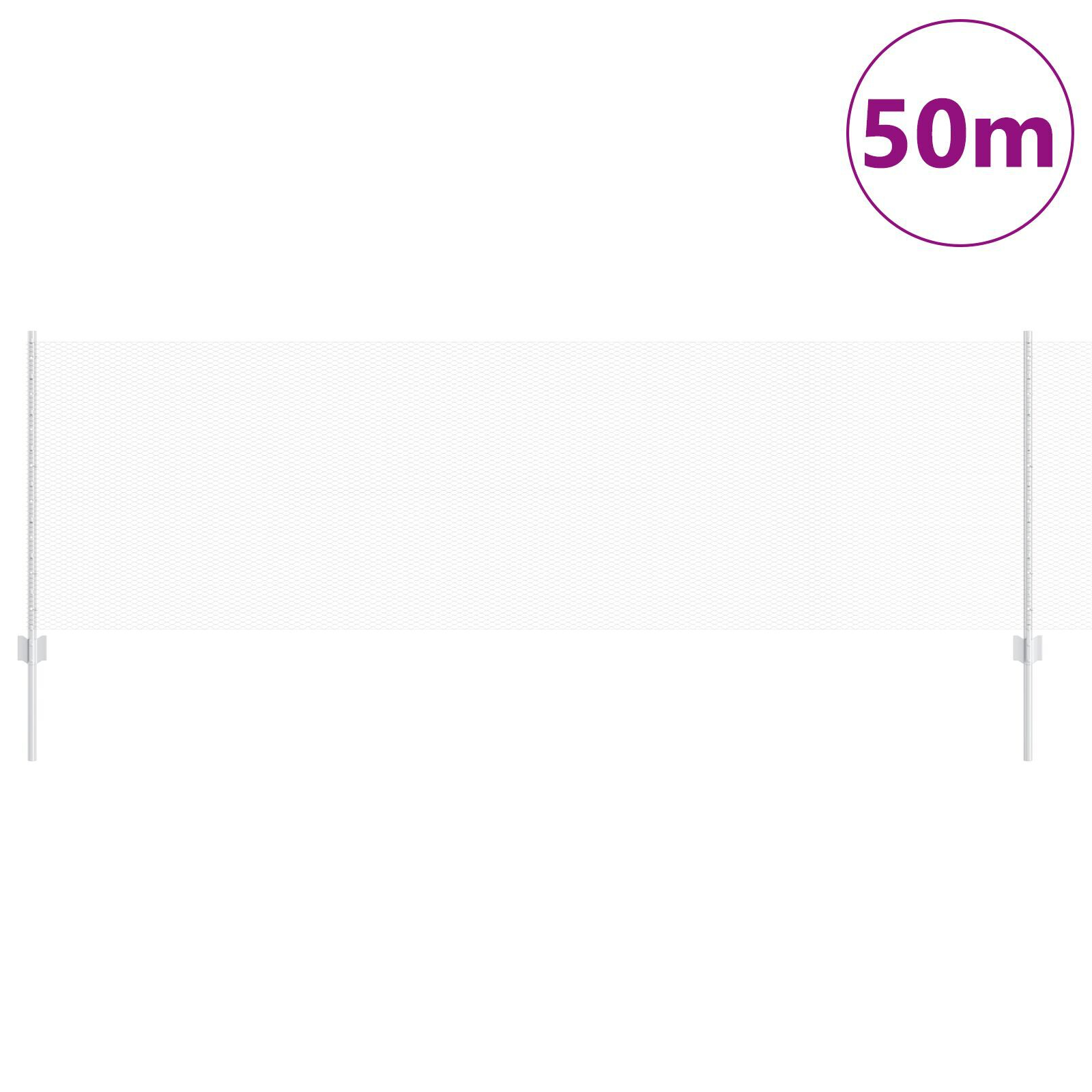 vidaXL Îngrădire cu stâlpi Argintiu 0.8 x 50 m Oțel vidaXL Îngrădire cu stâlpi Argintiu 0.8 x 50 m Oțel