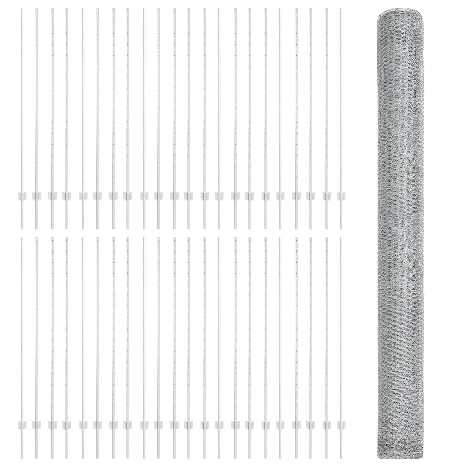 vidaXL Stâlpi de Gard 22 buc U-Channel 160 cm Oțel Galvanizat