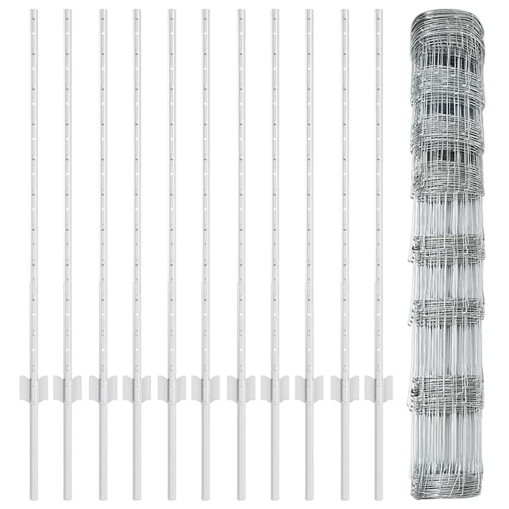 vidaXL Gard cu Stâlp Argintiu 1 x 25 m Oțel