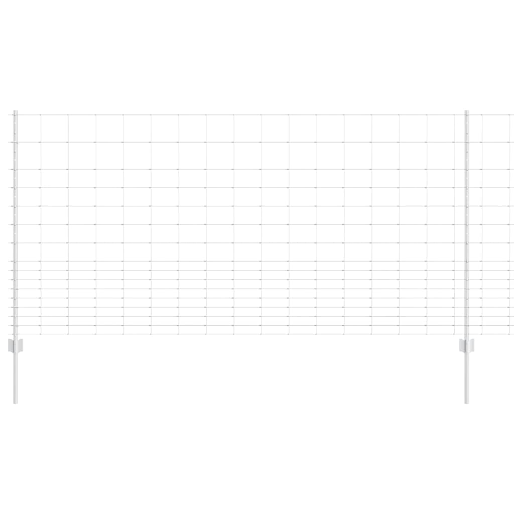 vidaXL Gard cu Stâlp Argintiu 1,2 x 25 m Oțel