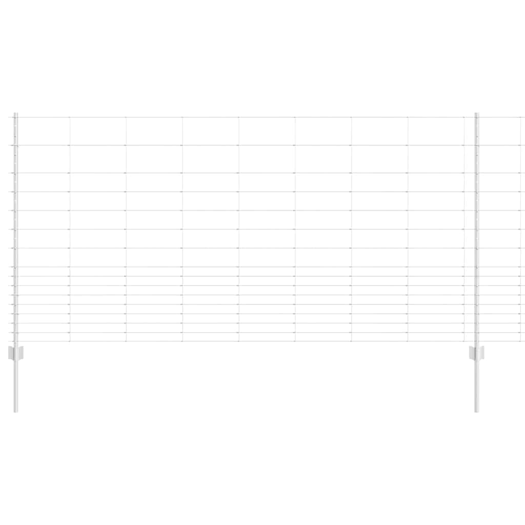 vidaXL Gard cu Stâlp Argintiu 1,2 x 25 m Oțel
