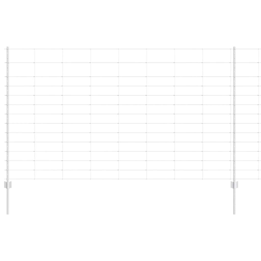 vidaXL Gard cu Stâlp Argintiu 1,4 x 25 m Oțel