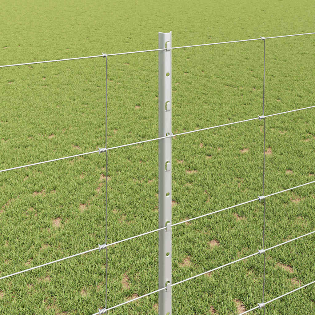 vidaXL Gard cu Stâlp Argintiu 1,4 x 25 m Oțel