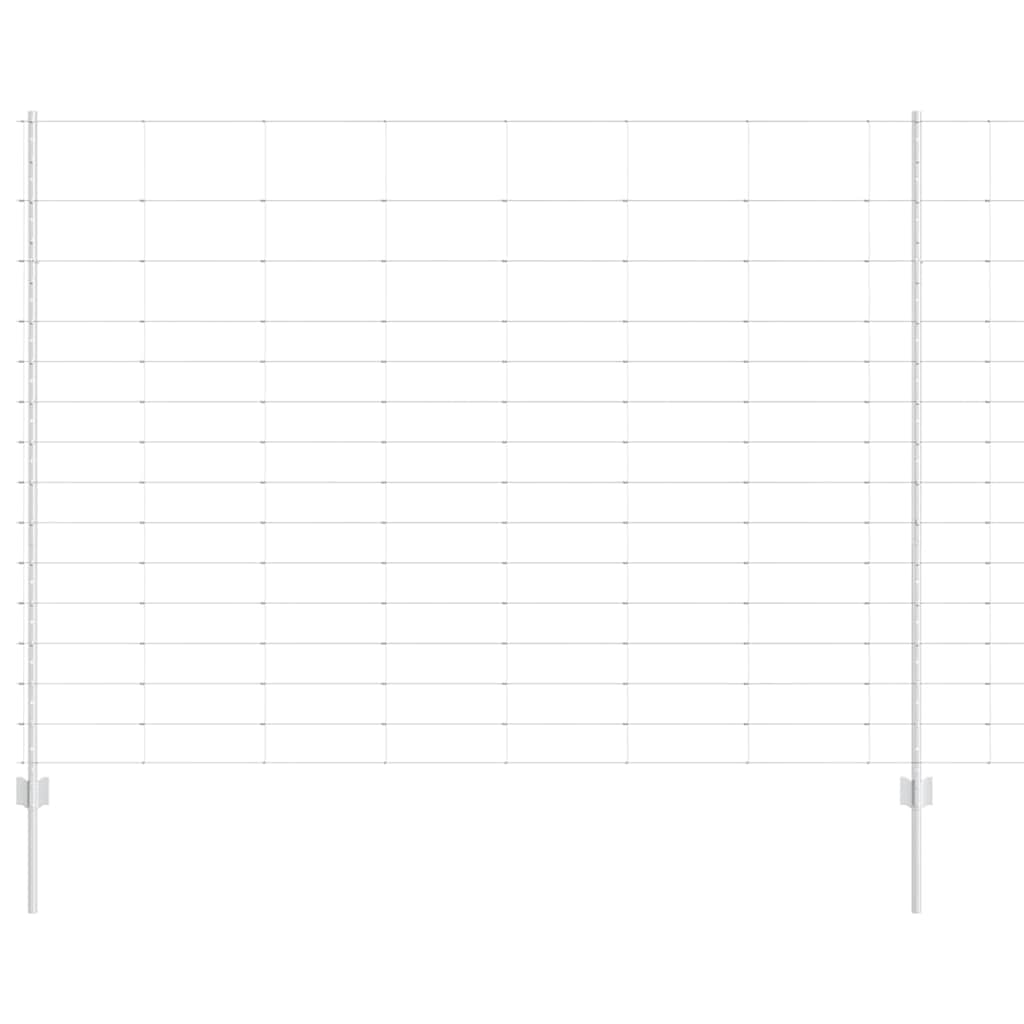 vidaXL Gard cu Stâlp Argintiu 1,6 x 25 m Oțel