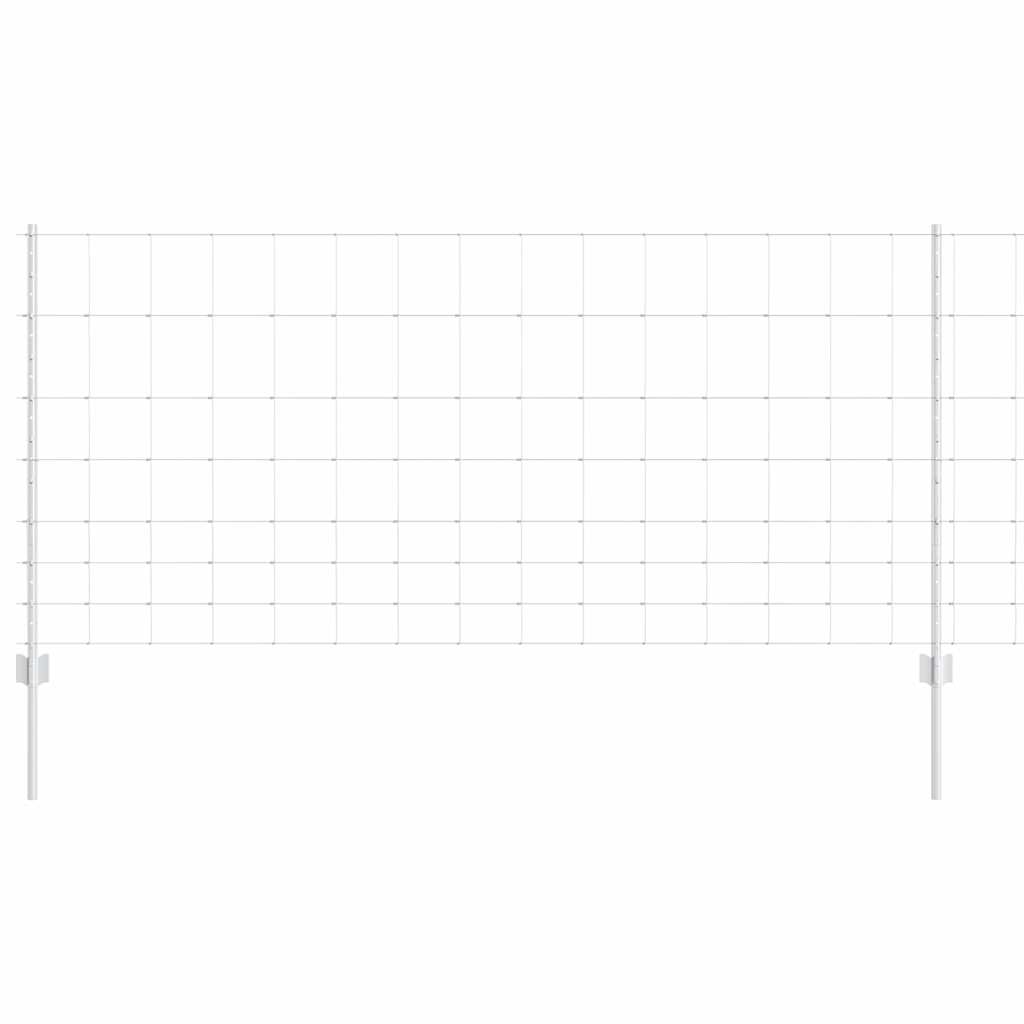 vidaXL Gard și Stâlp Argintiu 1 x 50 m Oțel