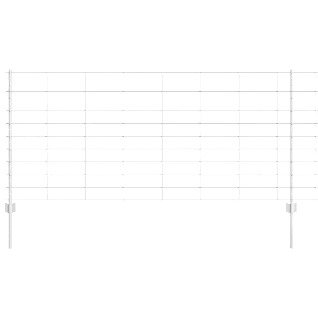 vidaXL Gard cu Stâlp Argintiu 1 x 50 m Oțel