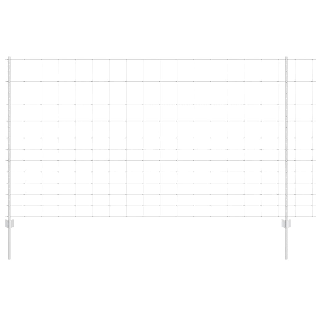 vidaXL Gard cu Stâlp Argintiu 1,4 x 50 m Oțel