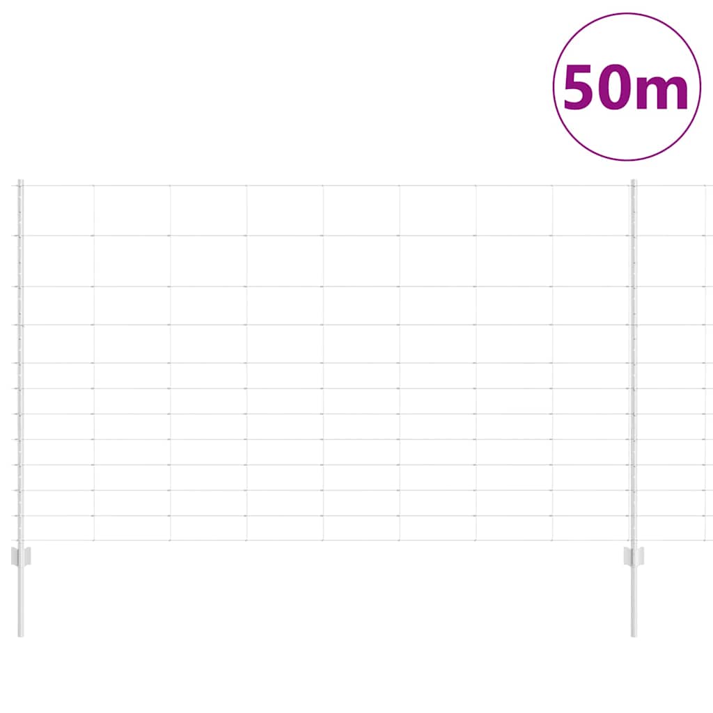 vidaXL Gard cu Stâlp Argintiu 1,4 x 50 m Oțel