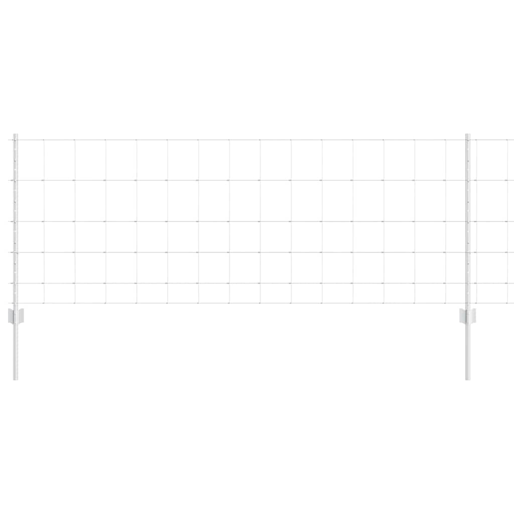 vidaXL Gard cu Stâlp Argintiu 0,8 x 100 m Oțel