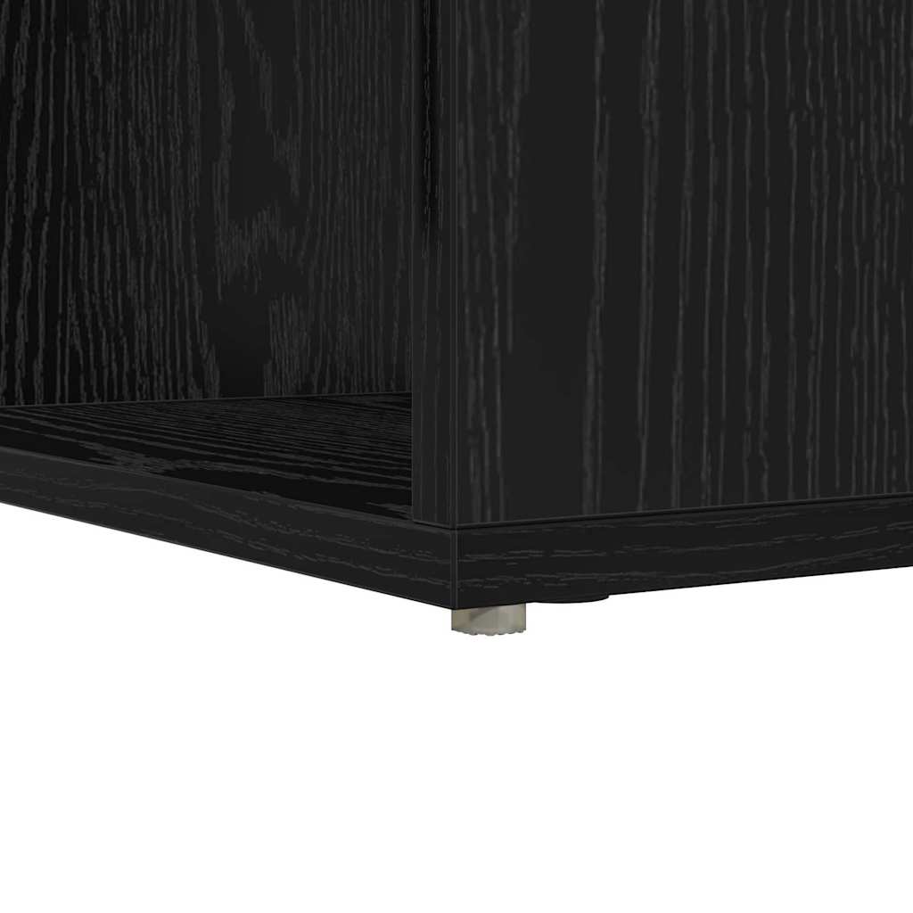 vidaXL Birou de colț cu raft Stejar negru 101.5 x 149.5 x 149.5 cm