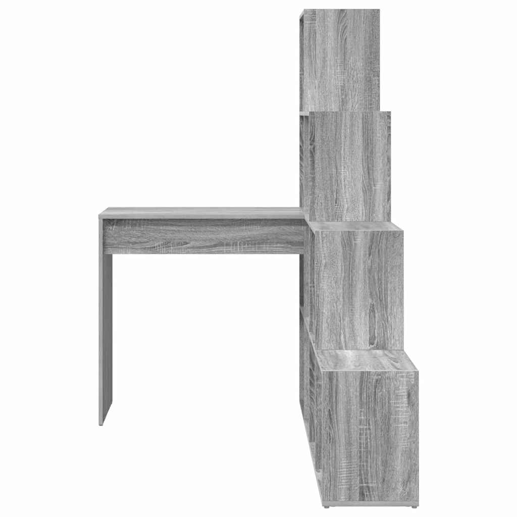 vidaXL Birou de colț sonoma gri 101.5 x 149.5 x 149.5 cm Lemn compozit