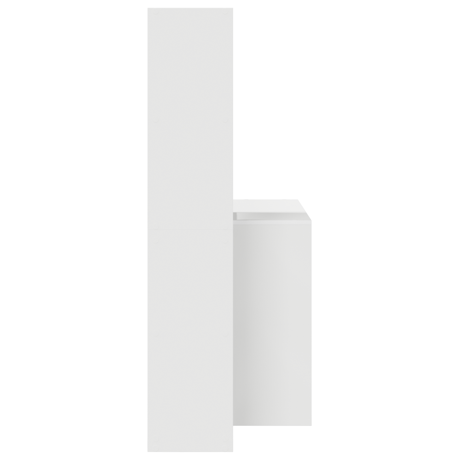 vidaXL Birou cu raft cu depozitare Alb 138.5 x 55 x 143 cm Lemn compozit