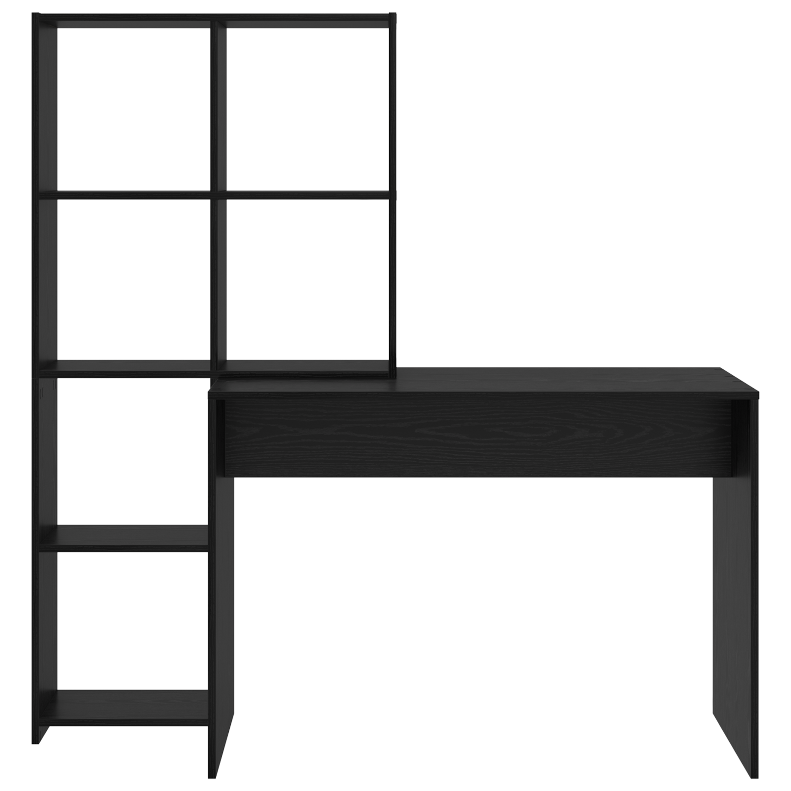 vidaXL Birou cu raft Stejar negru 138.5 x 55 x 143 cm Lemn compozit vidaXL Birou cu raft Stejar negru 138.5 x 55 x 143 cm Lemn compozit