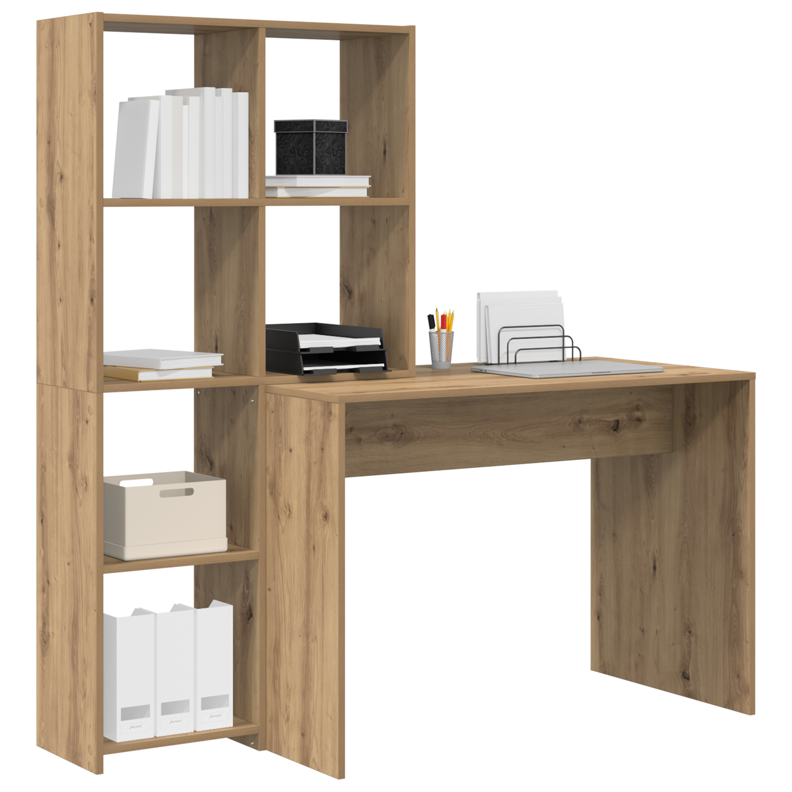 vidaXL Birou stejar artizanal 138.5 x 55 x 143 cm Lemn compozit