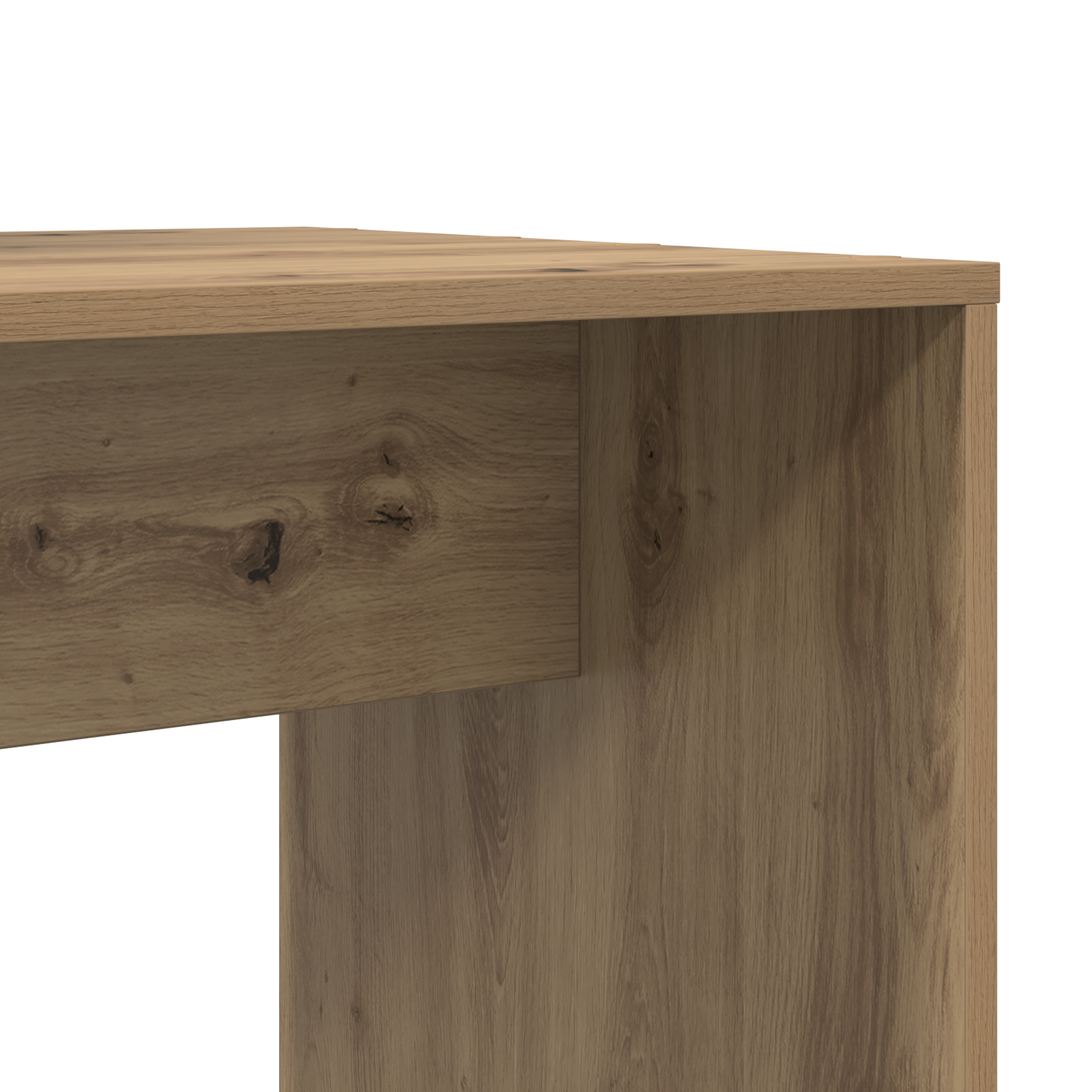 vidaXL Birou stejar artizanal 138.5 x 55 x 143 cm Lemn compozit