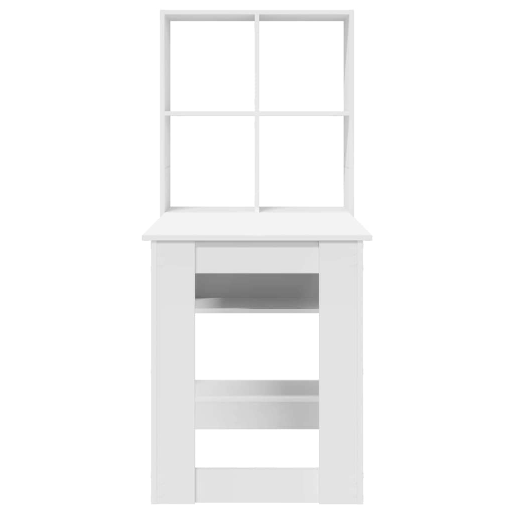 vidaXL Birou cu raft cu depozitare Alb 122 x 67 x 145 cm vidaXL Birou cu raft cu depozitare Alb 122 x 67 x 145 cm