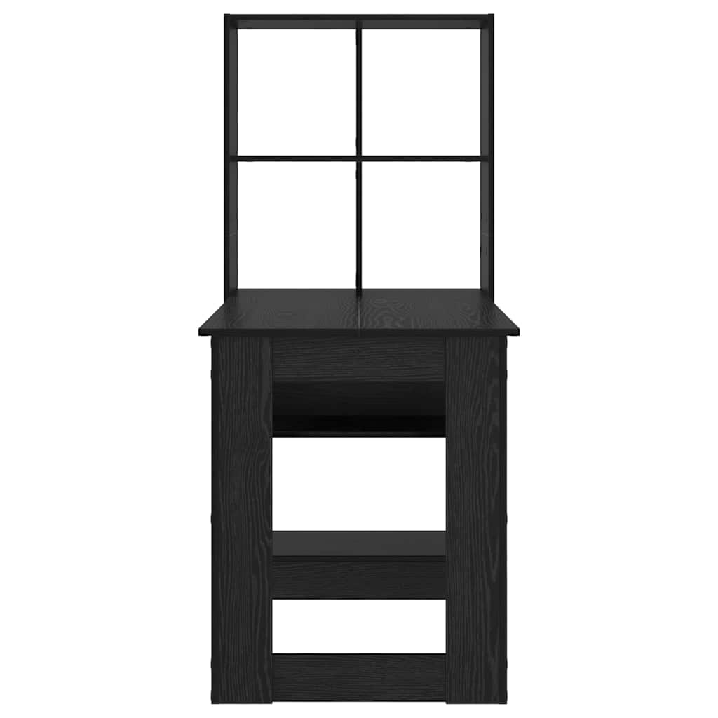 vidaXL Birou cu raft cu depozitare Stejar negru 122 x 67 x 145 cm vidaXL Birou cu raft cu depozitare Stejar negru 122 x 67 x 145 cm