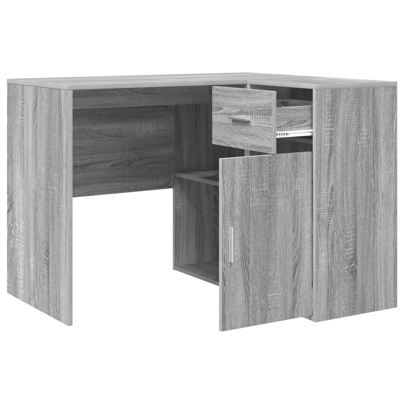 vidaXL Birou de colț 2 pcs sonoma gri 102 x 50 x 75 cm Lemn compozit