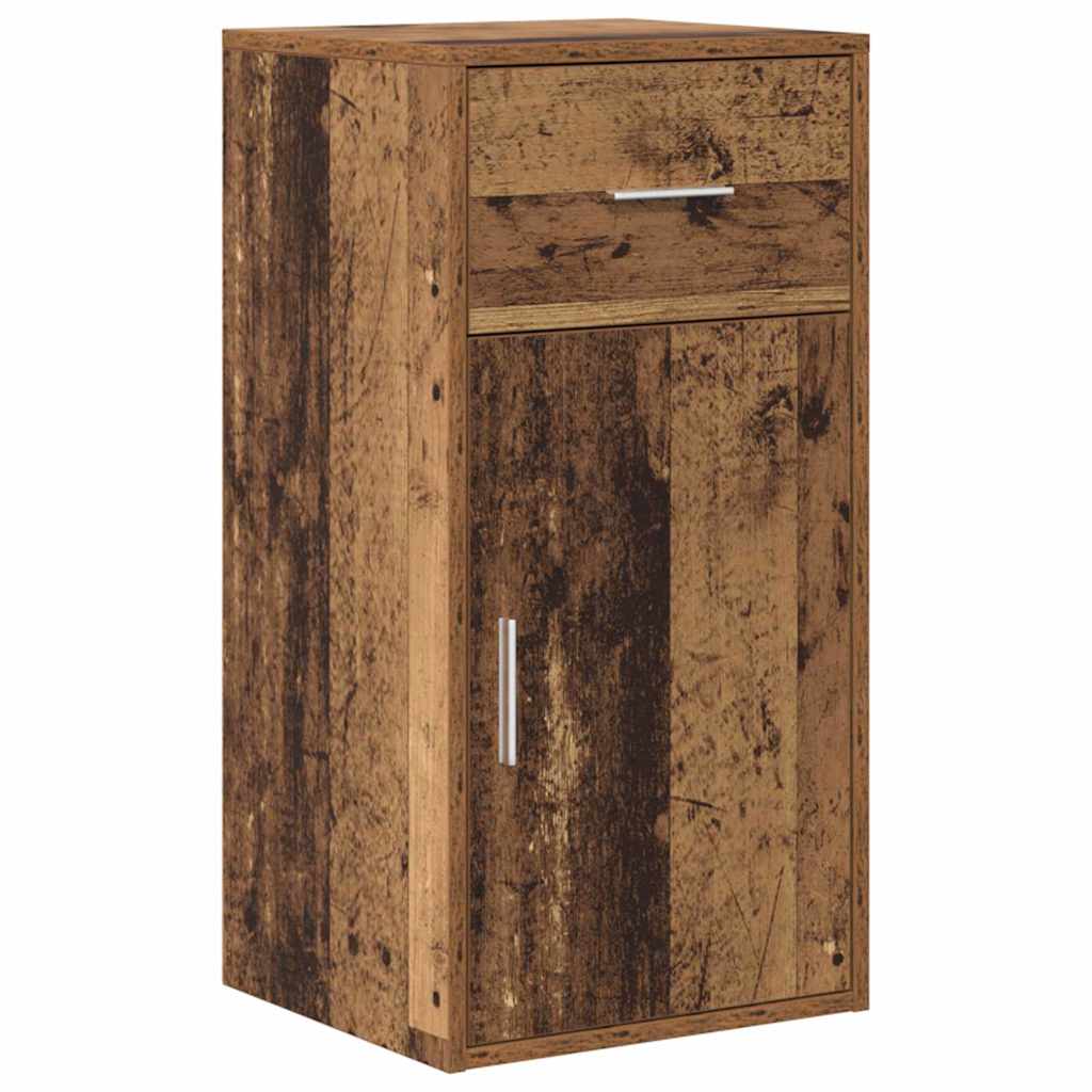 vidaXL Birou de colț cu sertar Lemn vechi 102 x 88 x 75 cm