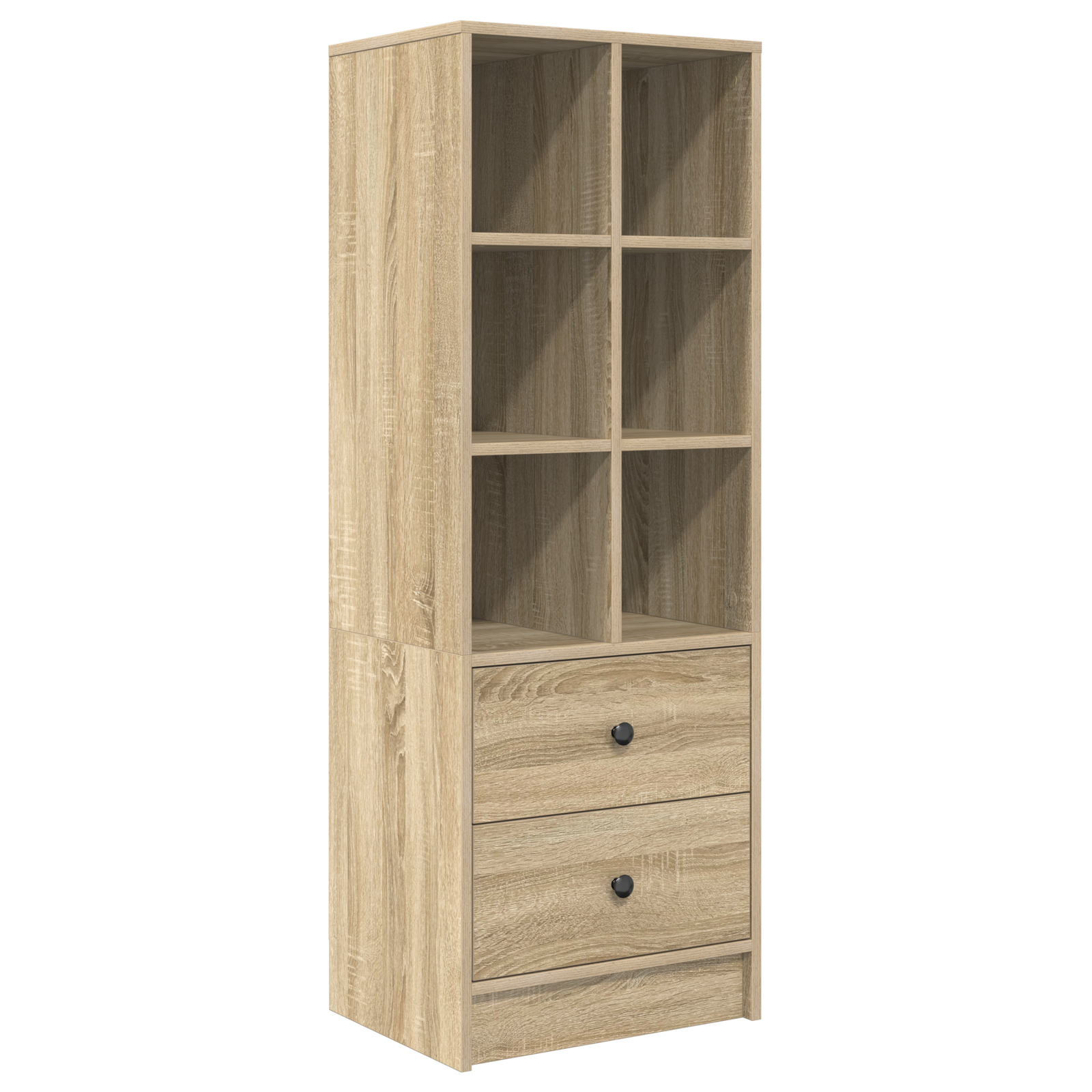 vidaXL Birou cu Stocare Sonoma Oak Lemn Inginerizat vidaXL Birou cu Stocare Sonoma Oak Lemn Inginerizat