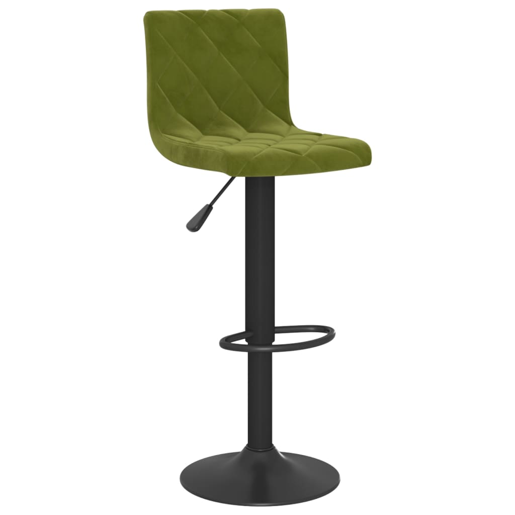 vidaXL Scaune de bar, 2 buc., verde deschis, catifea vidaXL Scaune de bar, 2 buc., verde deschis, catifea
