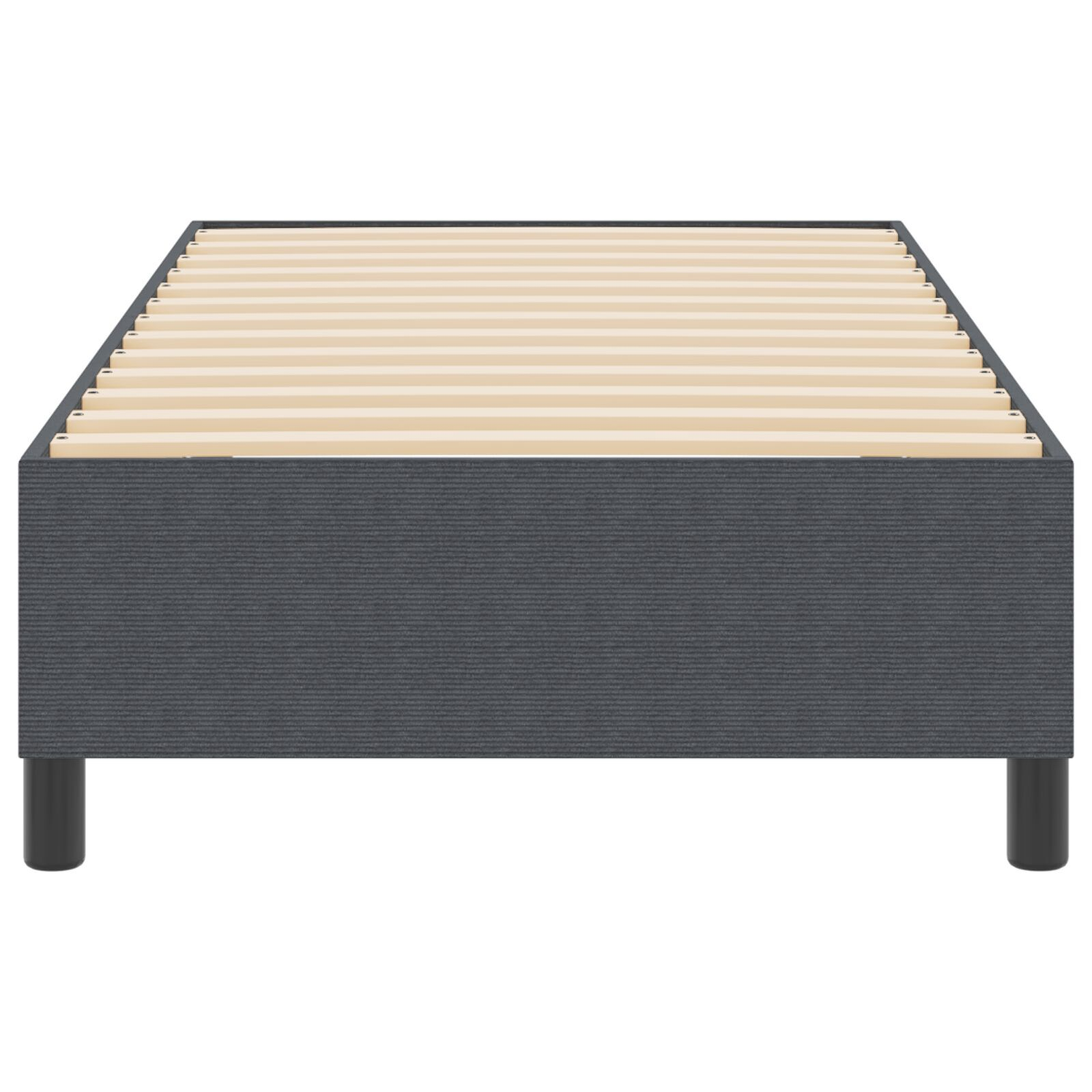 vidaXL Pat cu arcuri Gri închis 90 x 200 cm Țesătură de catifea vidaXL Pat cu arcuri Gri închis 90 x 200 cm Țesătură de catifea