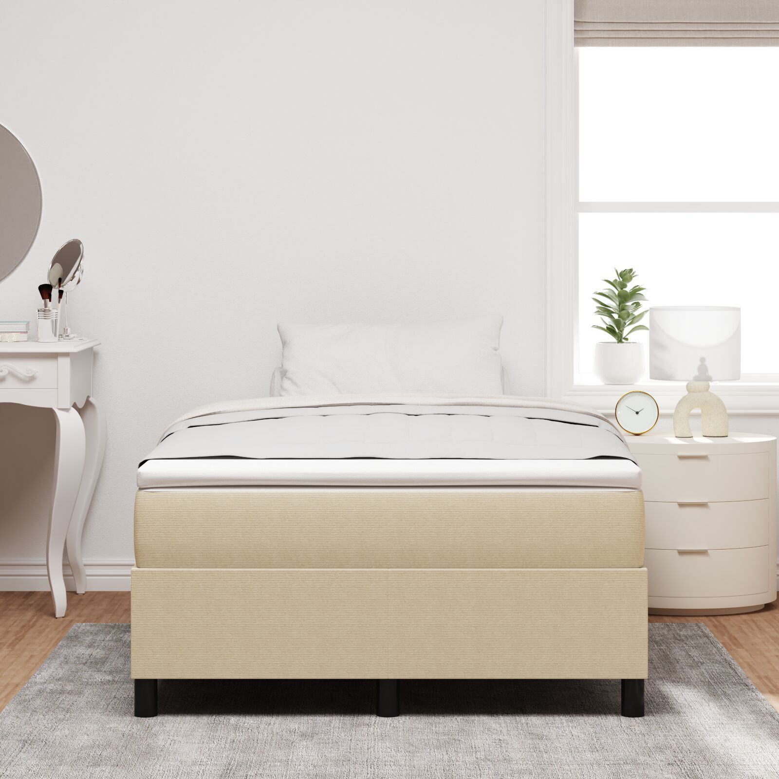vidaXL Pat cu arcuri Gri Verde 120 x 190 cm Țesătură de catifea vidaXL Pat cu arcuri Gri Verde 120 x 190 cm Țesătură de catifea