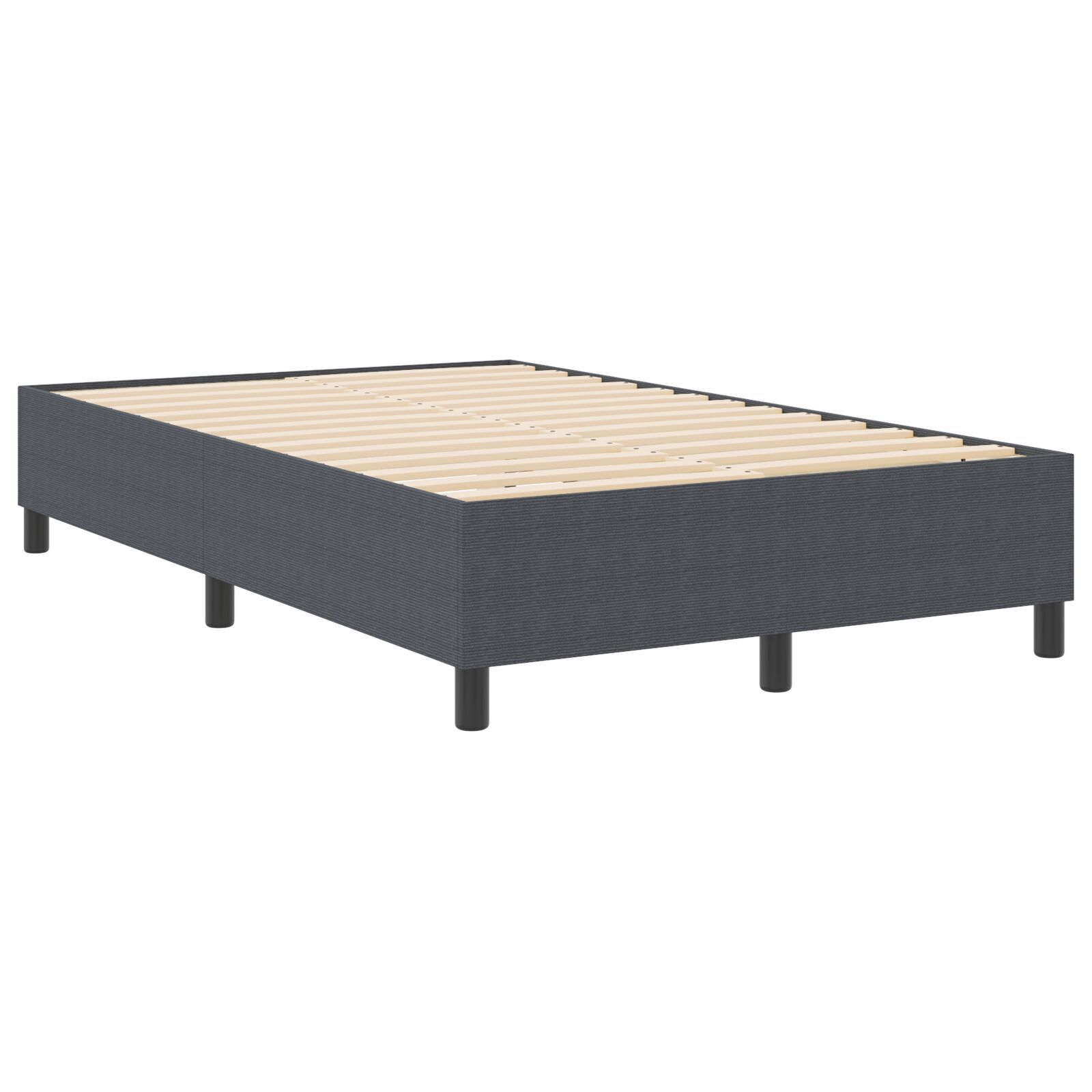 vidaXL Pat cu arcuri Gri închis 120 x 200 cm Țesătură de catifea vidaXL Pat cu arcuri Gri închis 120 x 200 cm Țesătură de catifea