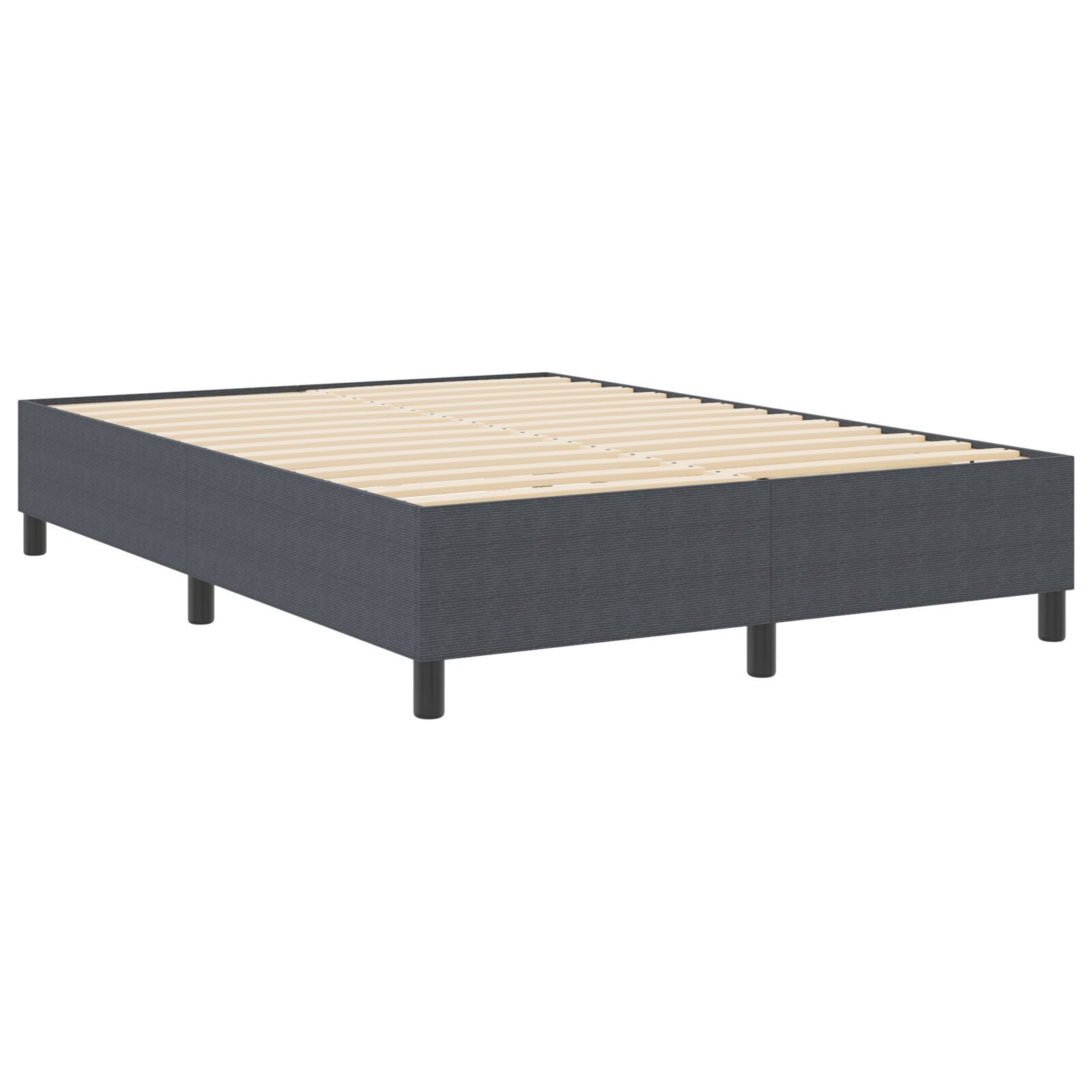 vidaXL Pat cu arcuri Gri închis 140 x 190 cm Țesătură de catifea vidaXL Pat cu arcuri Gri închis 140 x 190 cm Țesătură de catifea