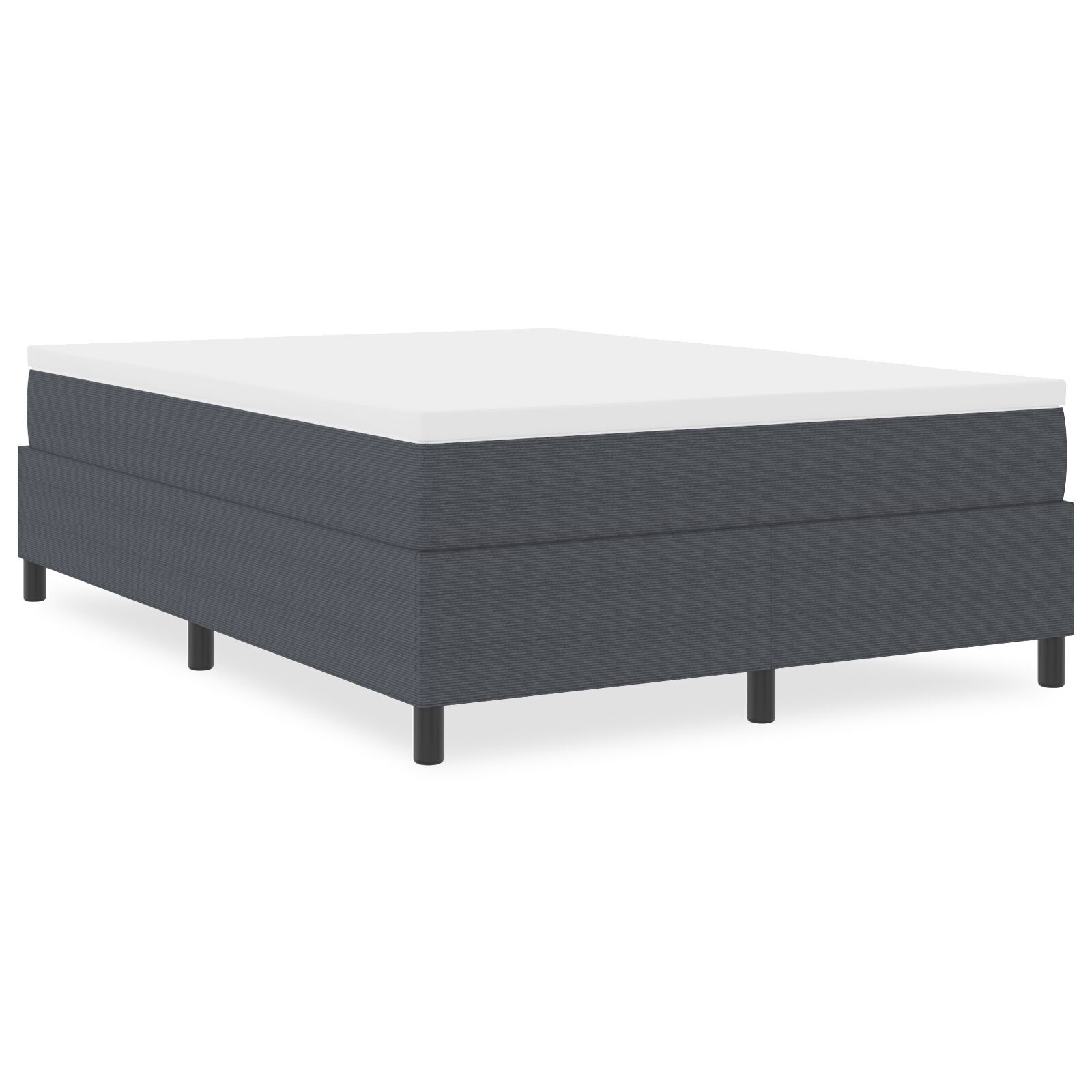 vidaXL Pat cu arcuri Gri închis 140 x 200 cm Țesătură de catifea vidaXL Pat cu arcuri Gri închis 140 x 200 cm Țesătură de catifea