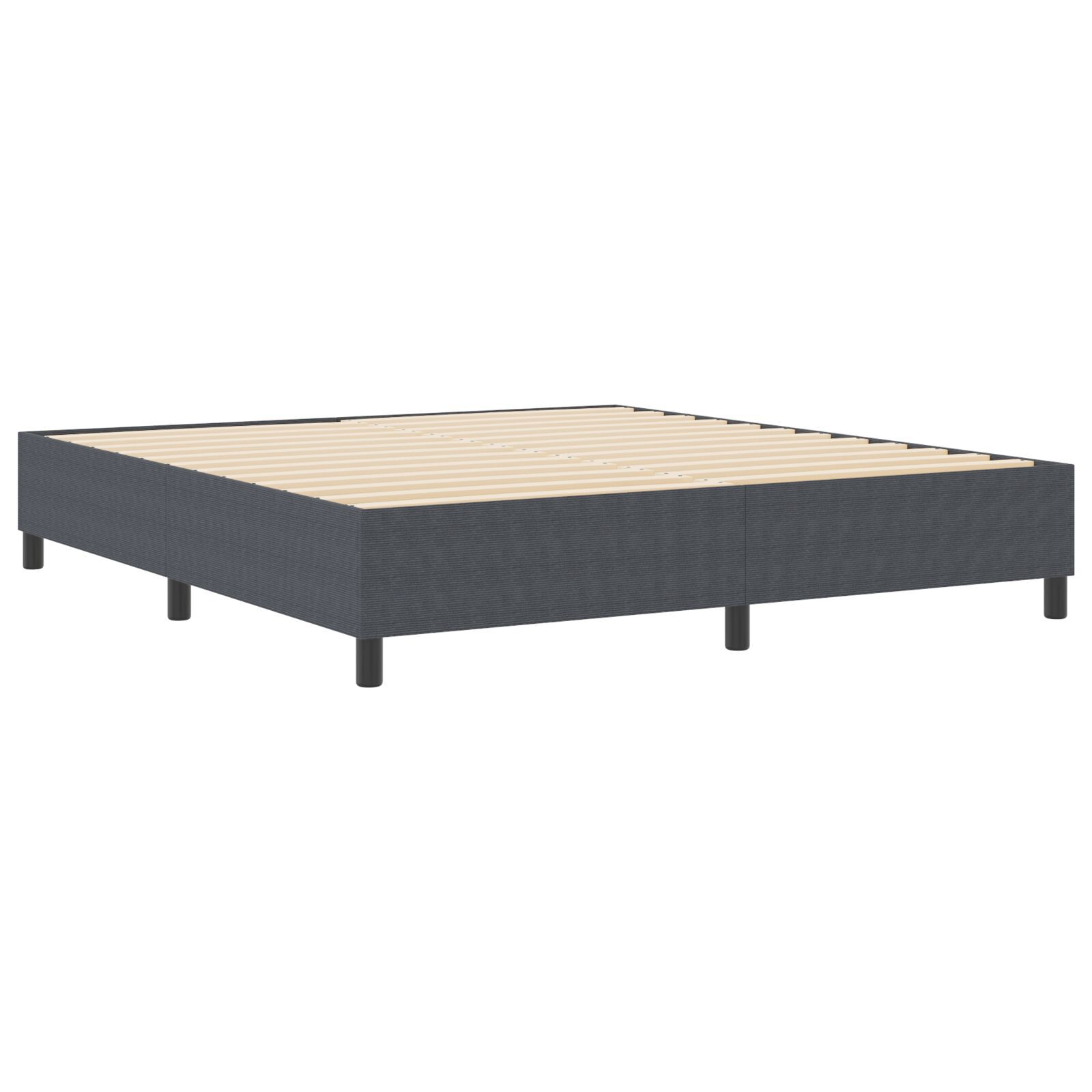vidaXL Pat cu arcuri Gri închis 180 x 200 cm Țesătură de catifea vidaXL Pat cu arcuri Gri închis 180 x 200 cm Țesătură de catifea