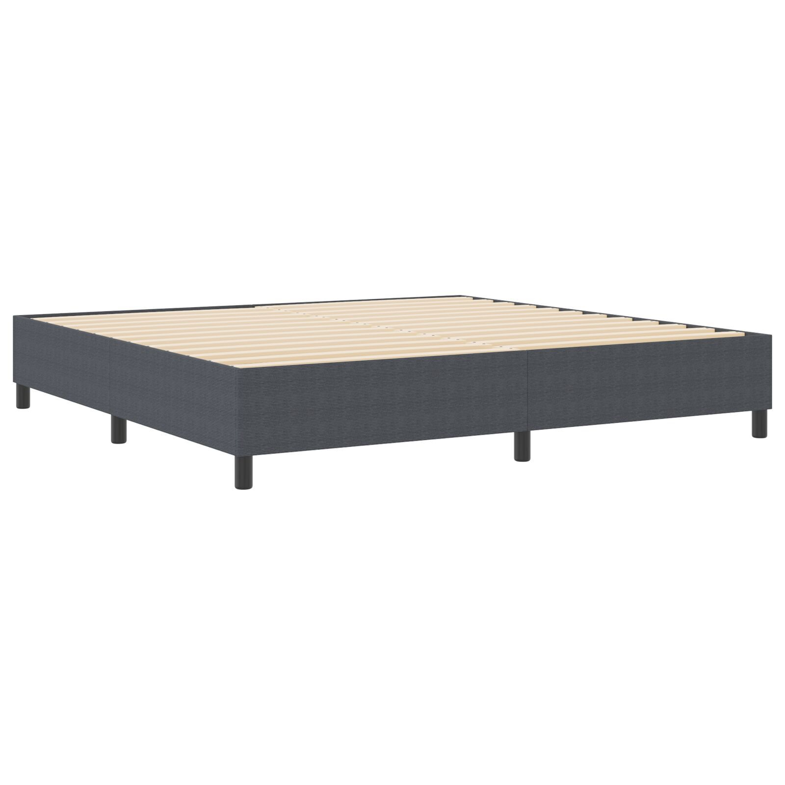 vidaXL Pat cu arcuri Gri închis 200 x 200 cm Țesătură de catifea vidaXL Pat cu arcuri Gri închis 200 x 200 cm Țesătură de catifea