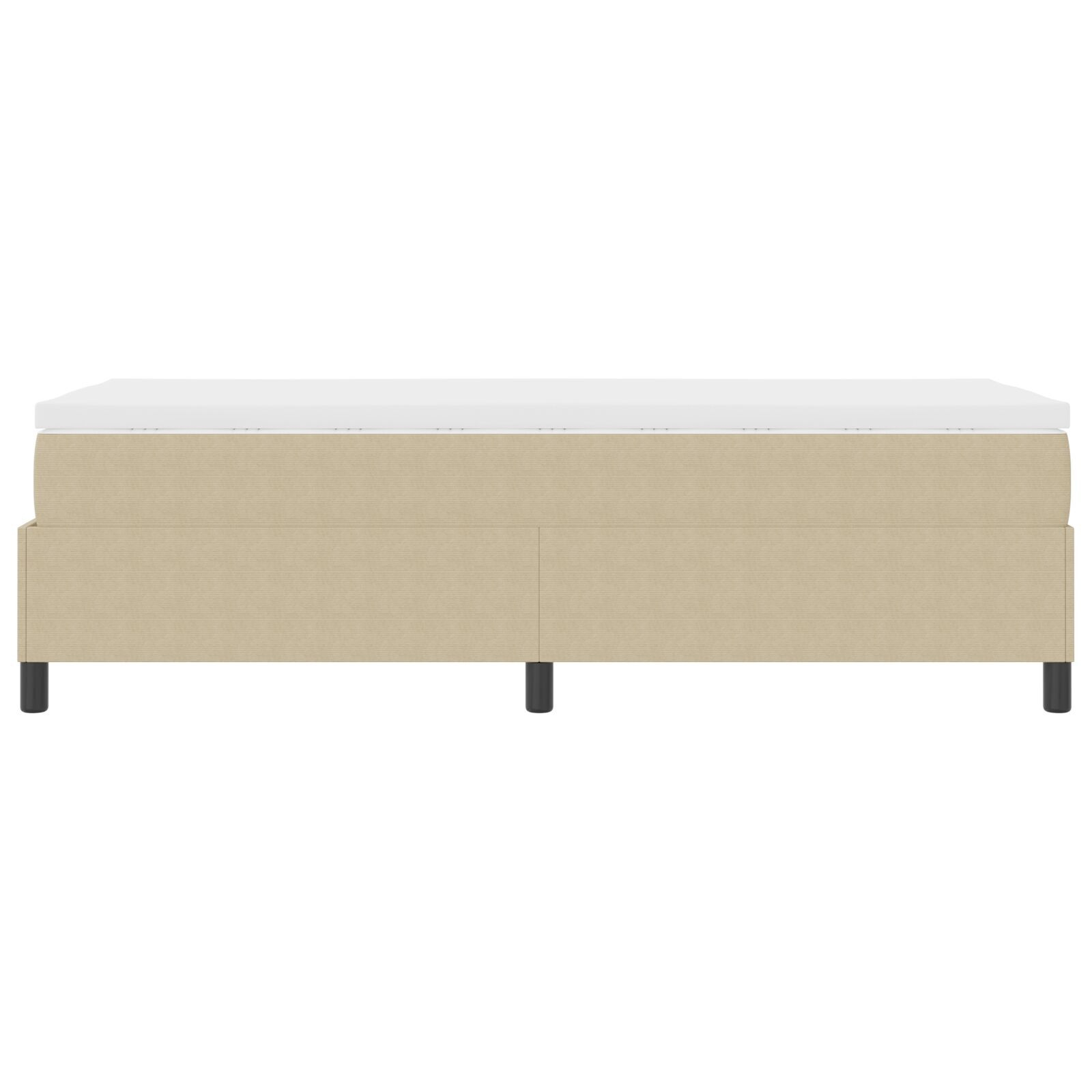 vidaXL Pat cu arcuri Gri deschis și alb. 203 x 100 x 60 cm vidaXL Pat cu arcuri Gri deschis și alb. 203 x 100 x 60 cm